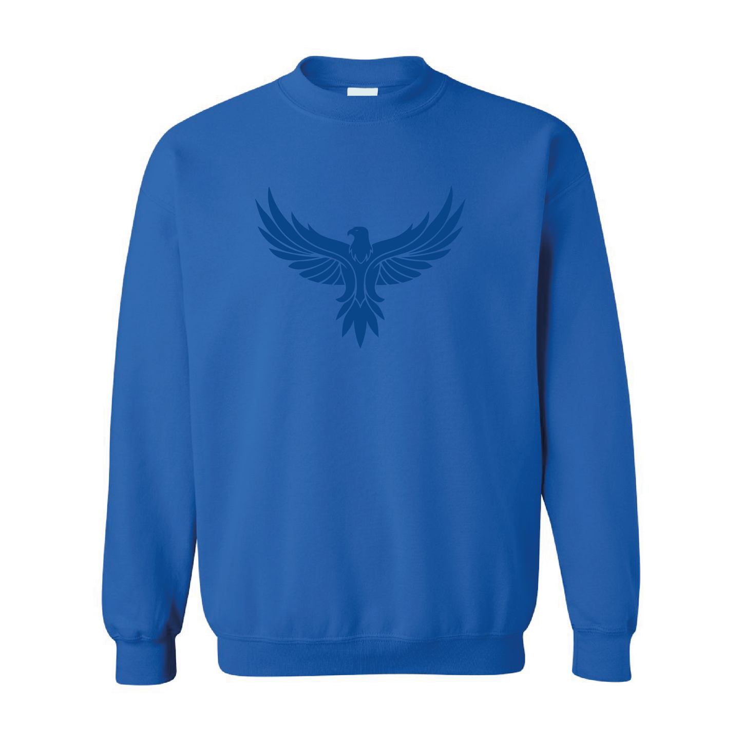 Eagle with Wings Spread Graphic | Tone-On-Tone Crewneck Sweatshirt | 20 Colors