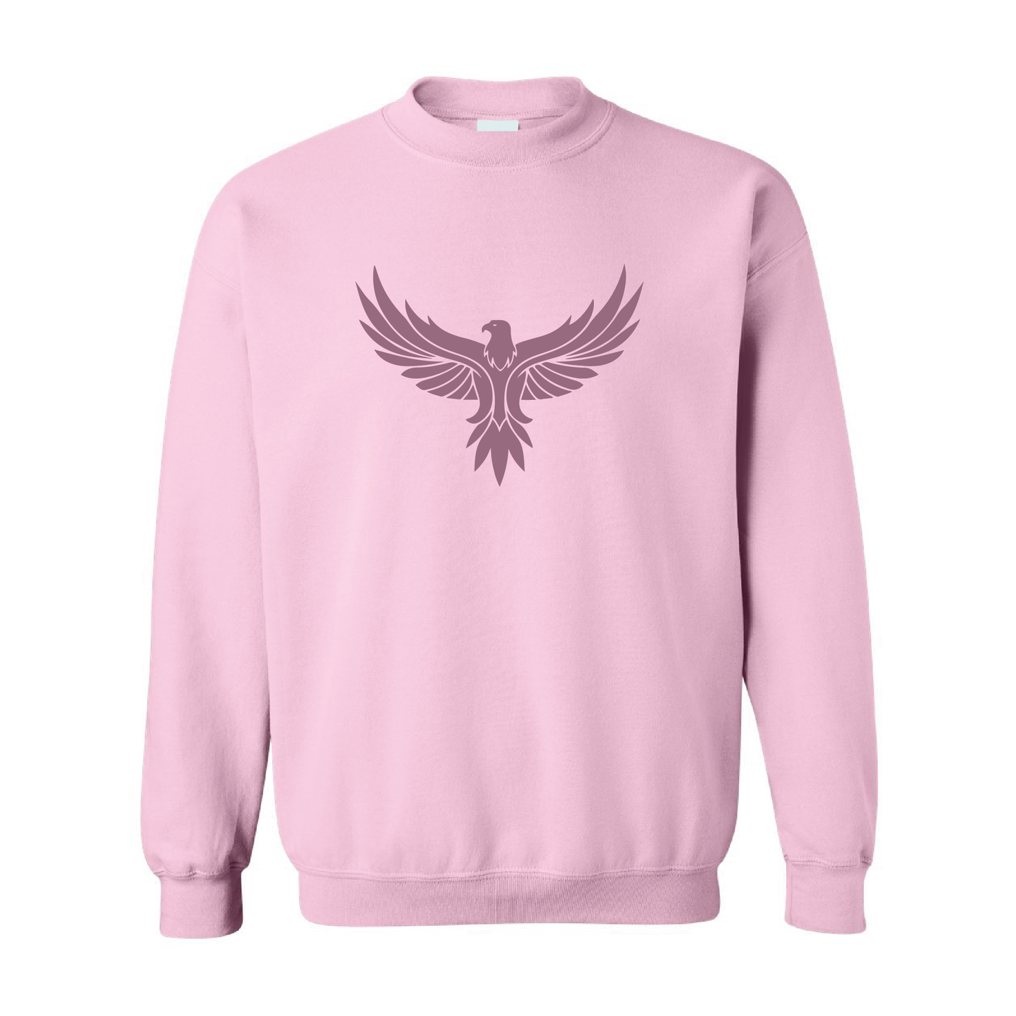 Eagle with Wings Spread Graphic | Tone-On-Tone Crewneck Sweatshirt | 20 Colors