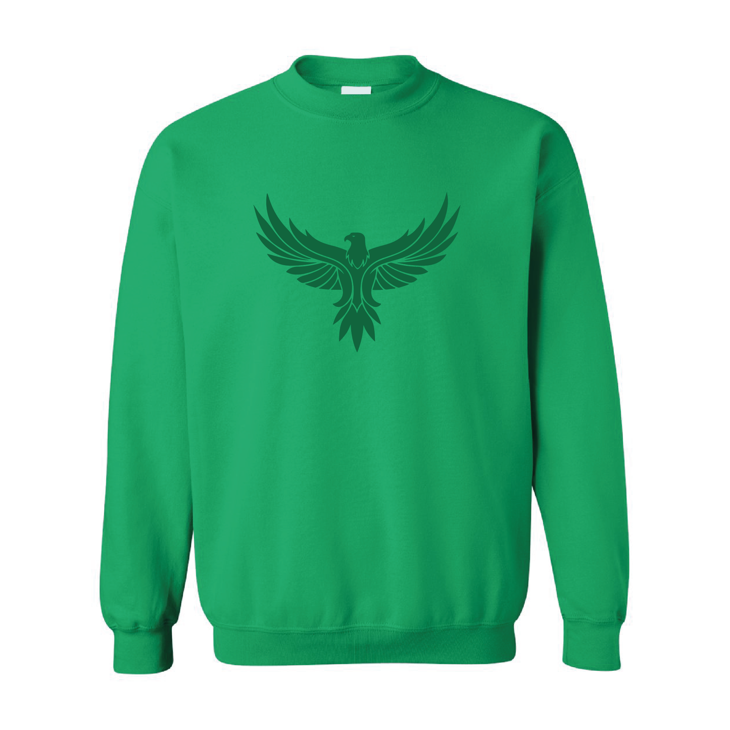 Eagle with Wings Spread Graphic | Tone-On-Tone Crewneck Sweatshirt | 20 Colors