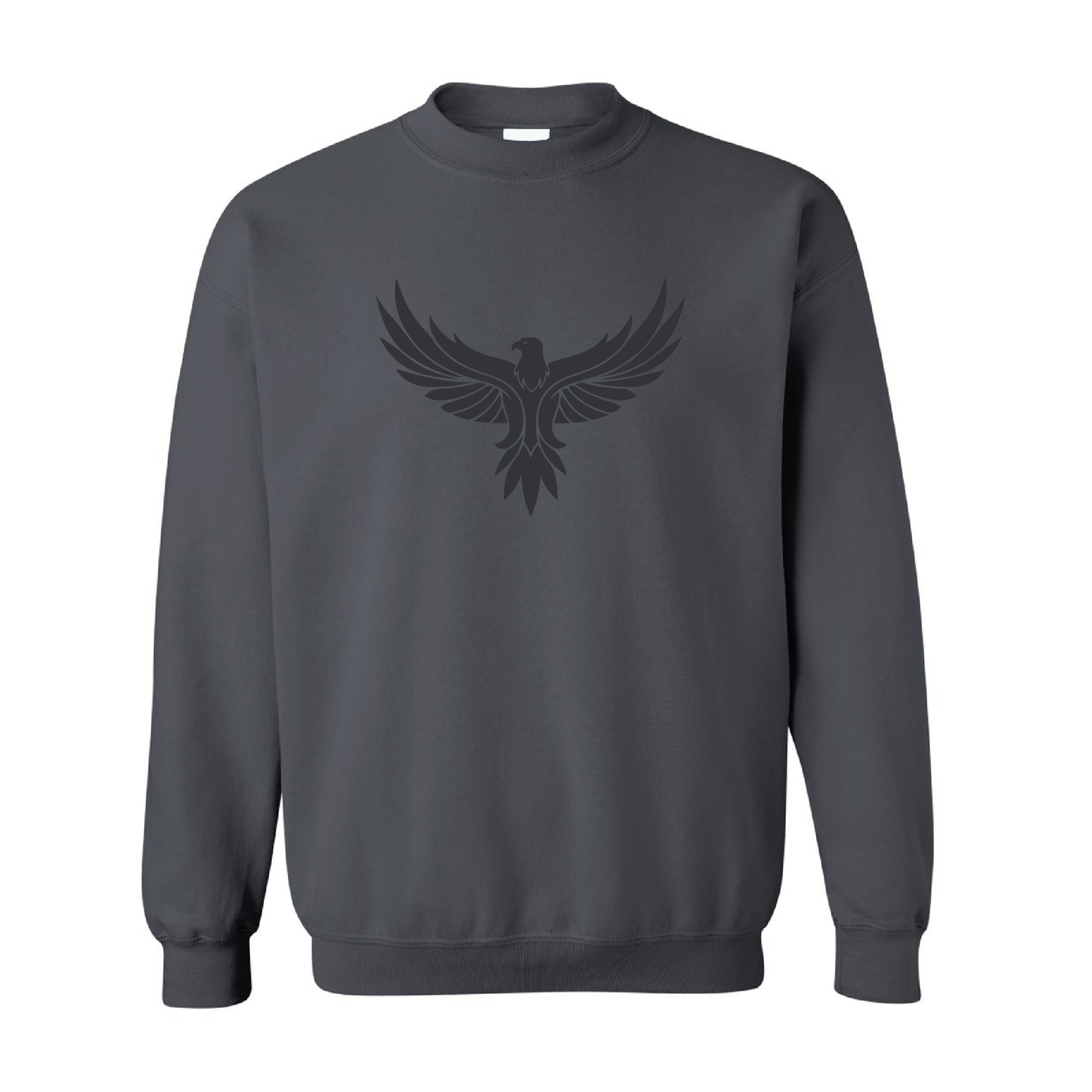 Eagle with Wings Spread Graphic | Tone-On-Tone Crewneck Sweatshirt | 20 Colors