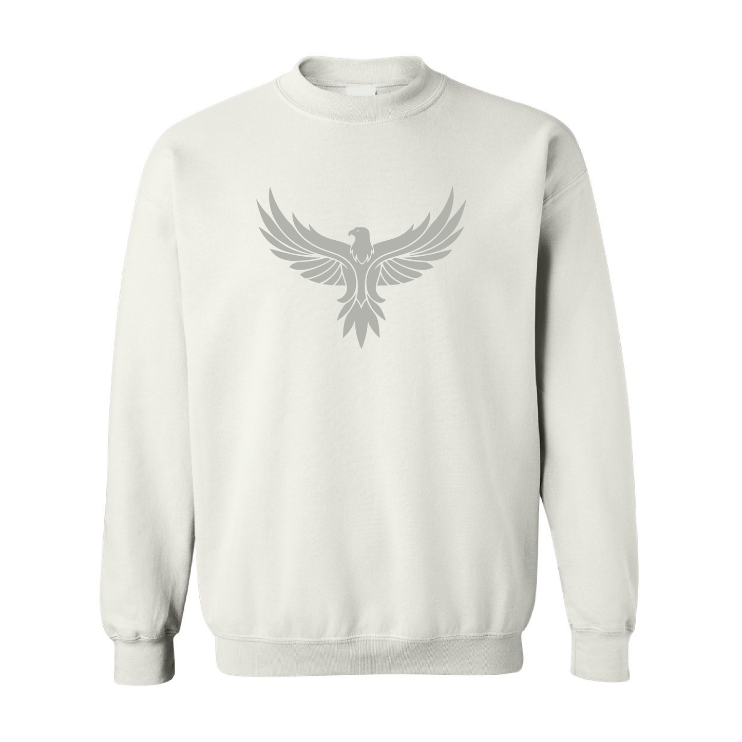 Eagle with Wings Spread Graphic | Tone-On-Tone Crewneck Sweatshirt | 20 Colors