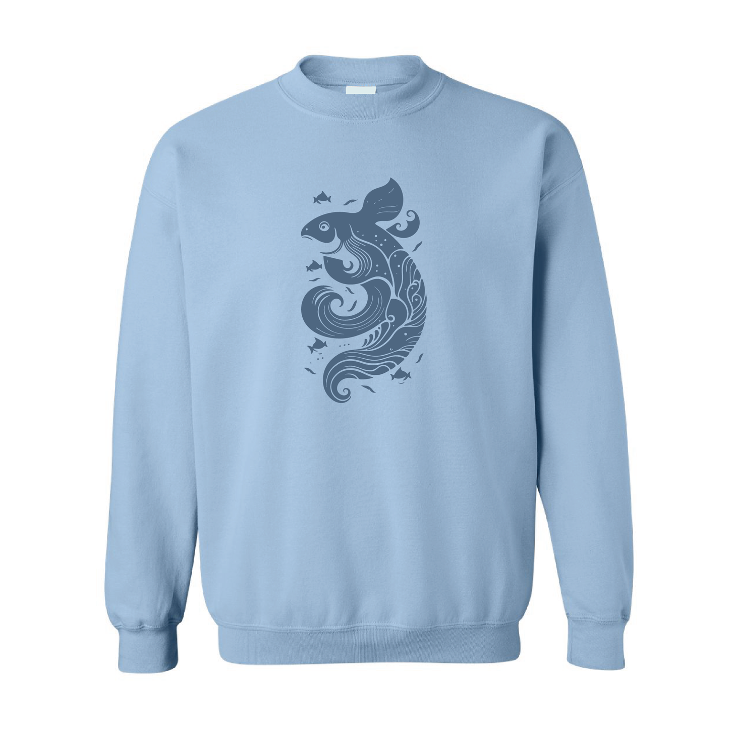 Ocean Spirit | Tone-On-Tone Crewneck Sweatshirt | 20 Colors