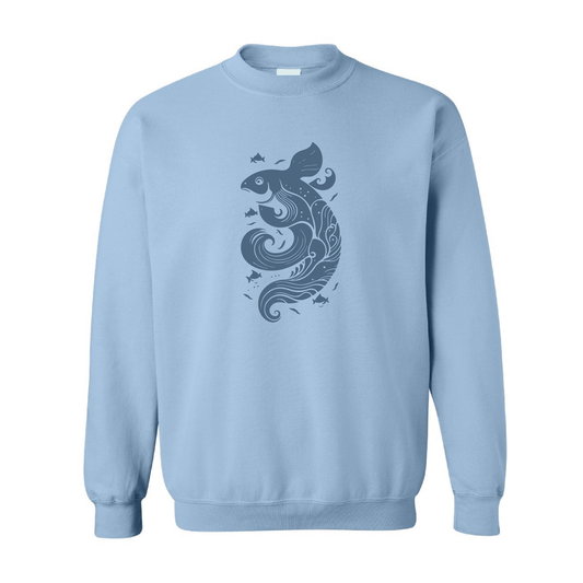 Ocean Spirit | Tone-On-Tone Crewneck Sweatshirt | 20 Colors