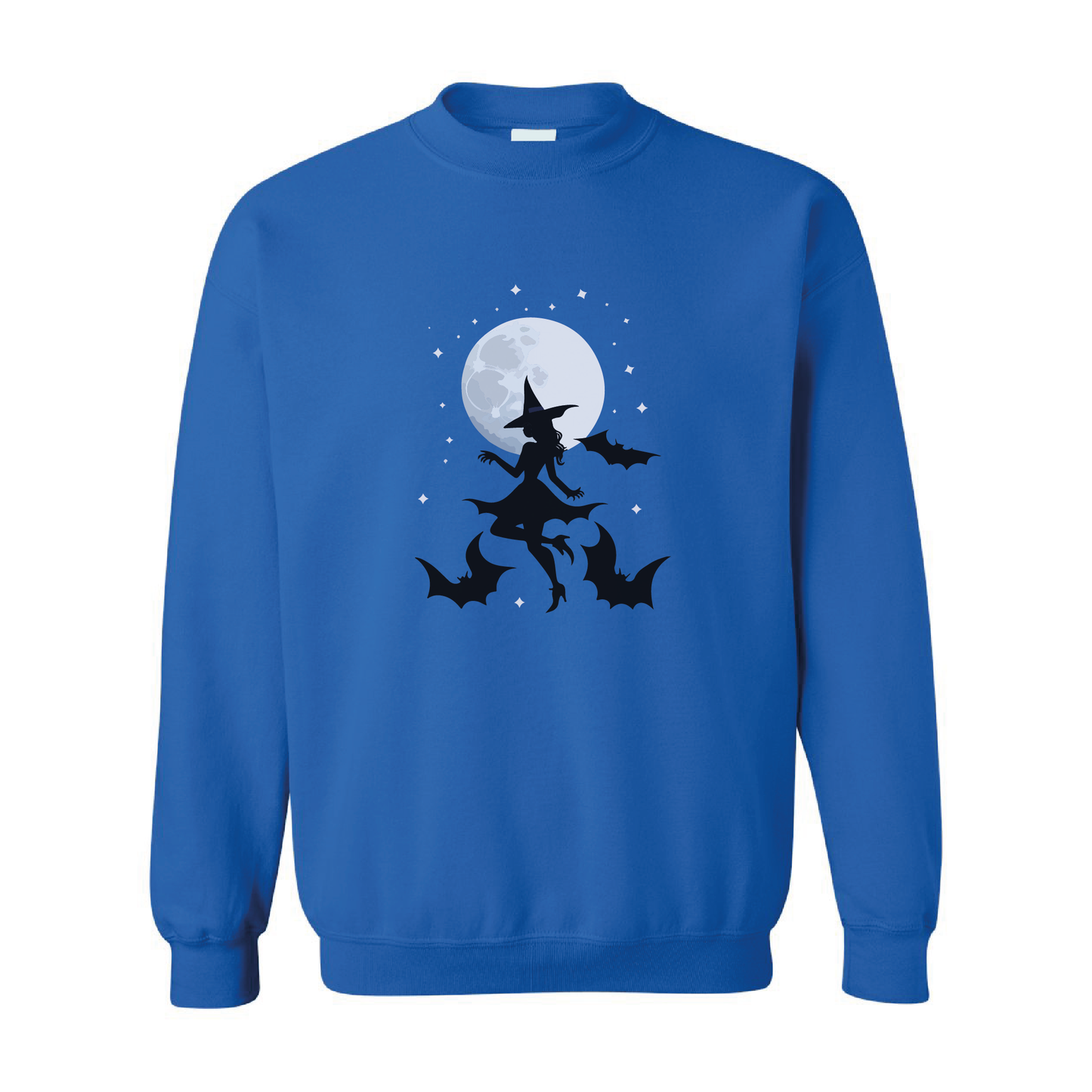 Witch and Bats Full Moon Crewneck Sweatshirt | 20 Colors