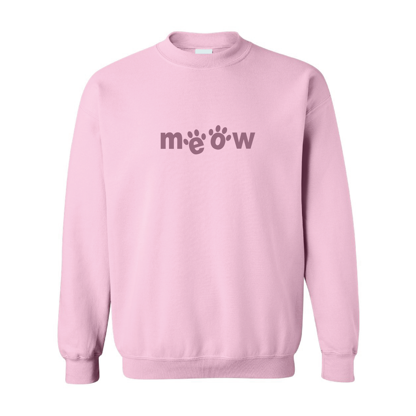 Cute Meow Graphic for Catlovers | Tone-On-Tone Crewneck Sweatshirt | 20 Colors