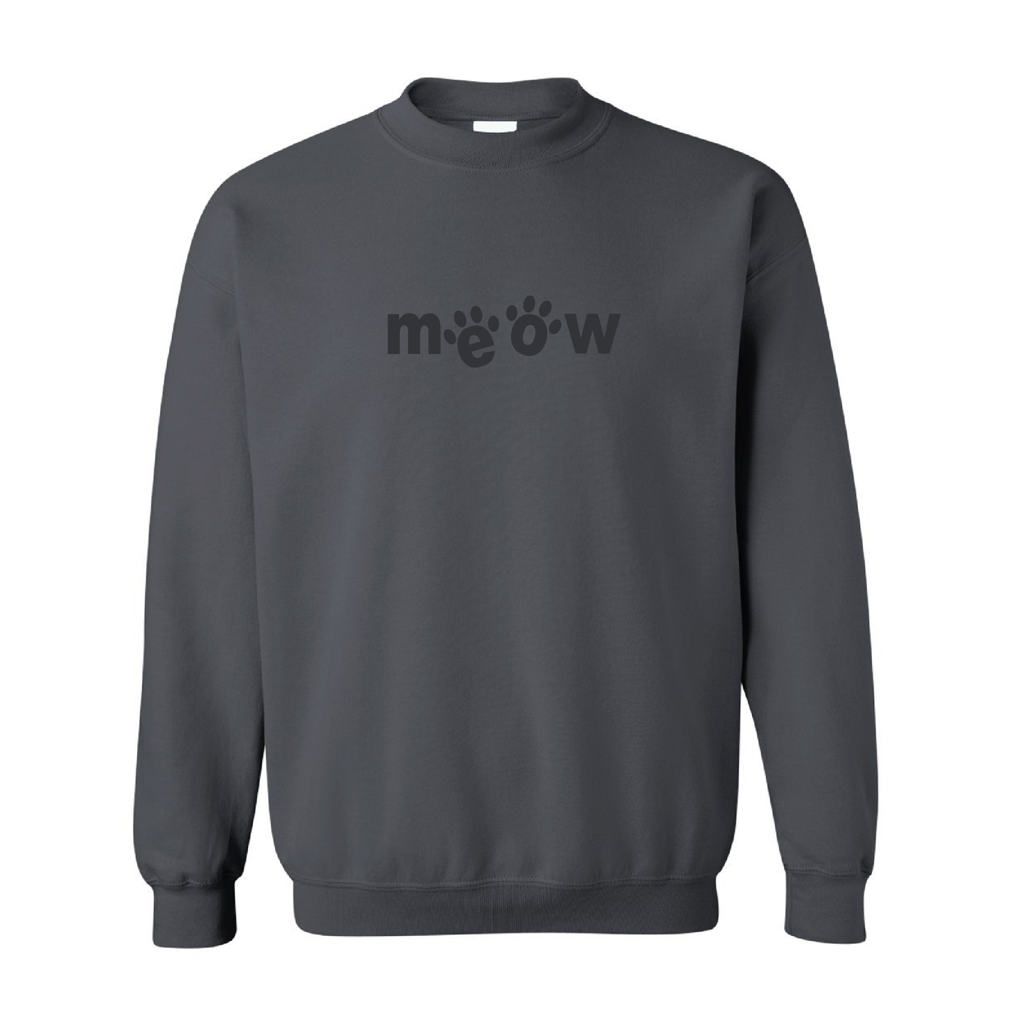 Cute Meow Graphic for Catlovers | Tone-On-Tone Crewneck Sweatshirt | 20 Colors