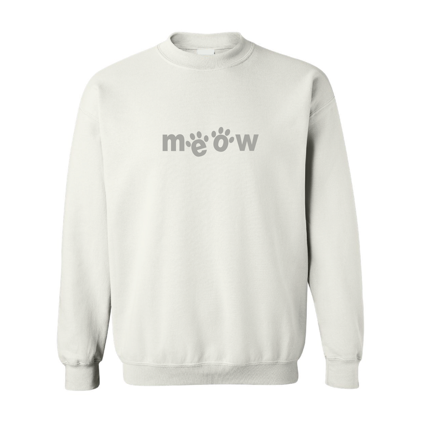 Cute Meow Graphic for Catlovers | Tone-On-Tone Crewneck Sweatshirt | 20 Colors