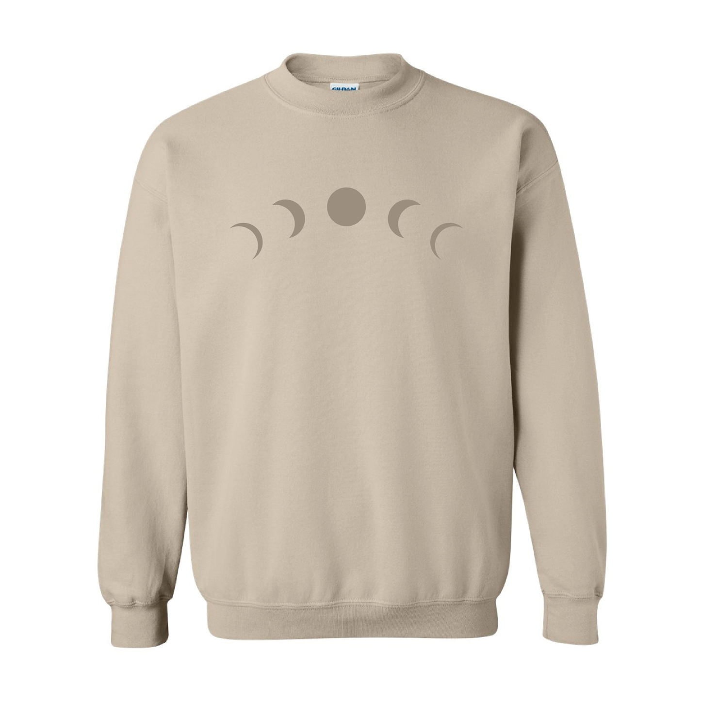 Moon Eclipse Graphic | Tone-On-Tone Crewneck Sweatshirt | 20 Colors