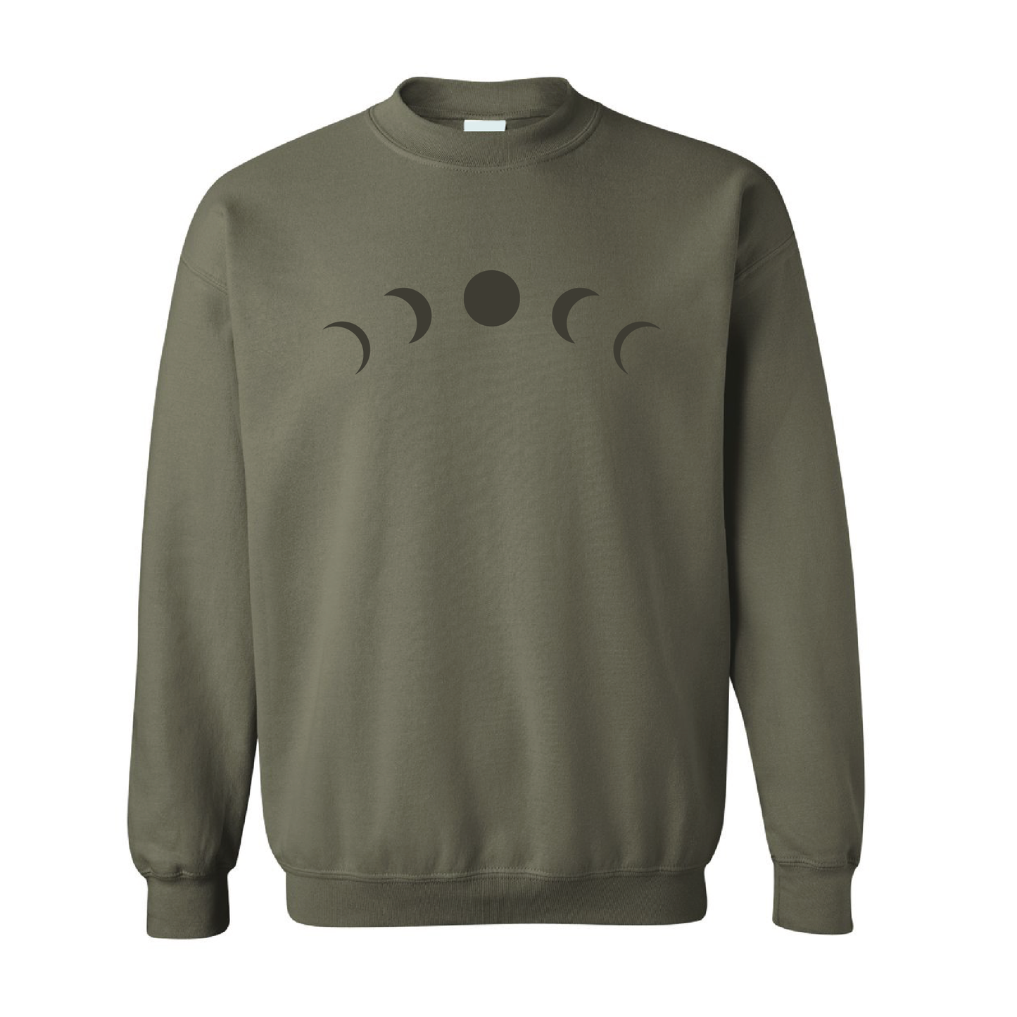 Moon Eclipse Graphic | Tone-On-Tone Crewneck Sweatshirt | 20 Colors