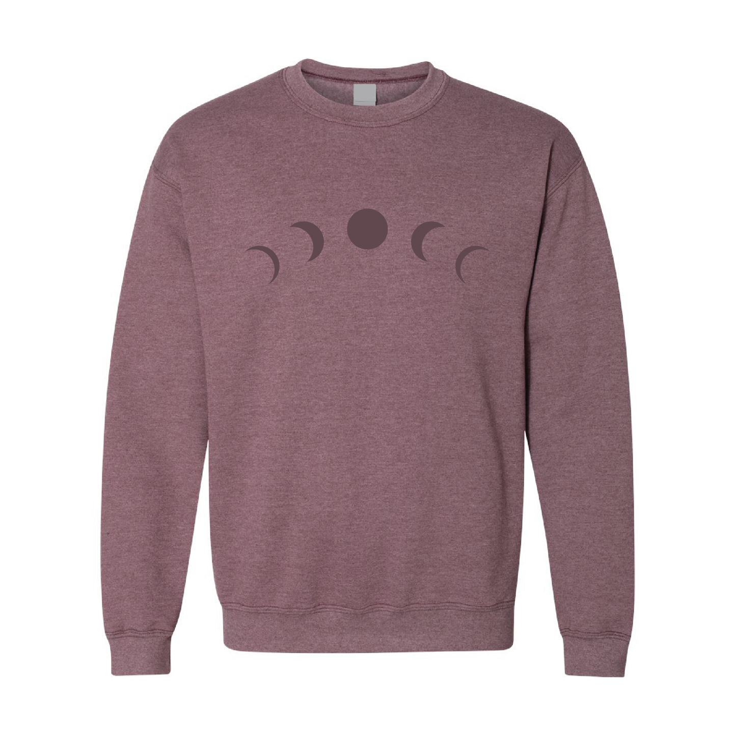 Moon Eclipse Graphic | Tone-On-Tone Crewneck Sweatshirt | 20 Colors