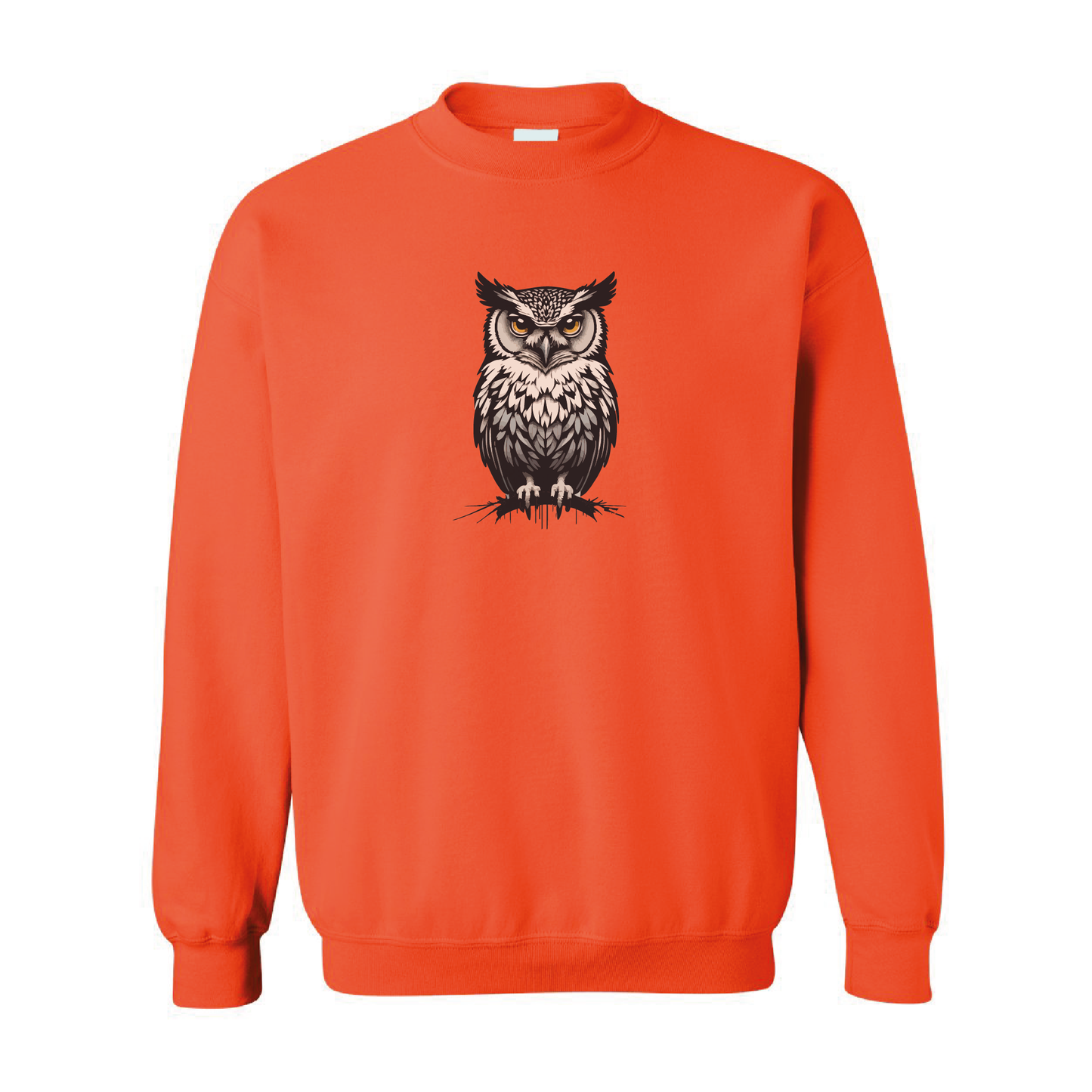 Owl Illustration Graphic Crewneck Sweatshirt | 20 Colors