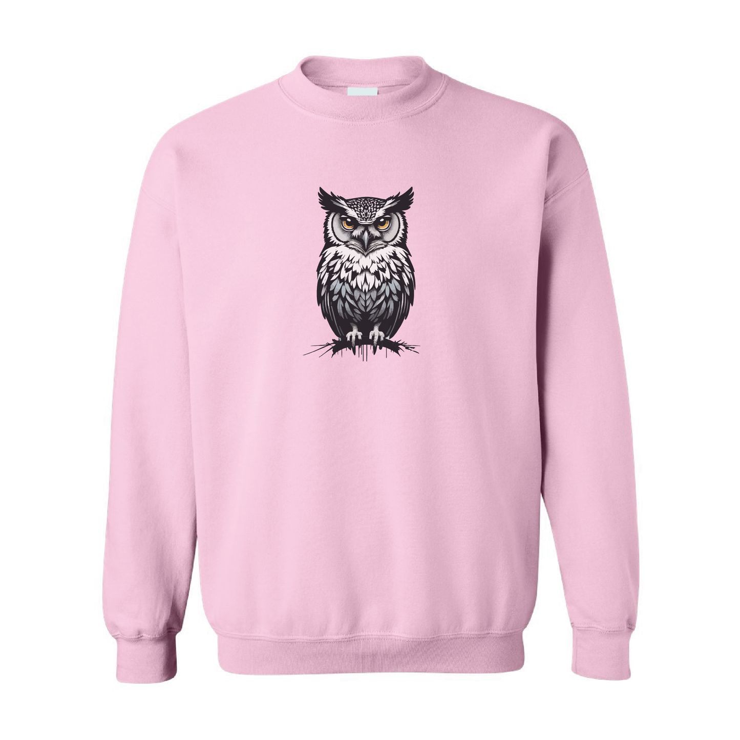 Owl Illustration Graphic Crewneck Sweatshirt | 20 Colors