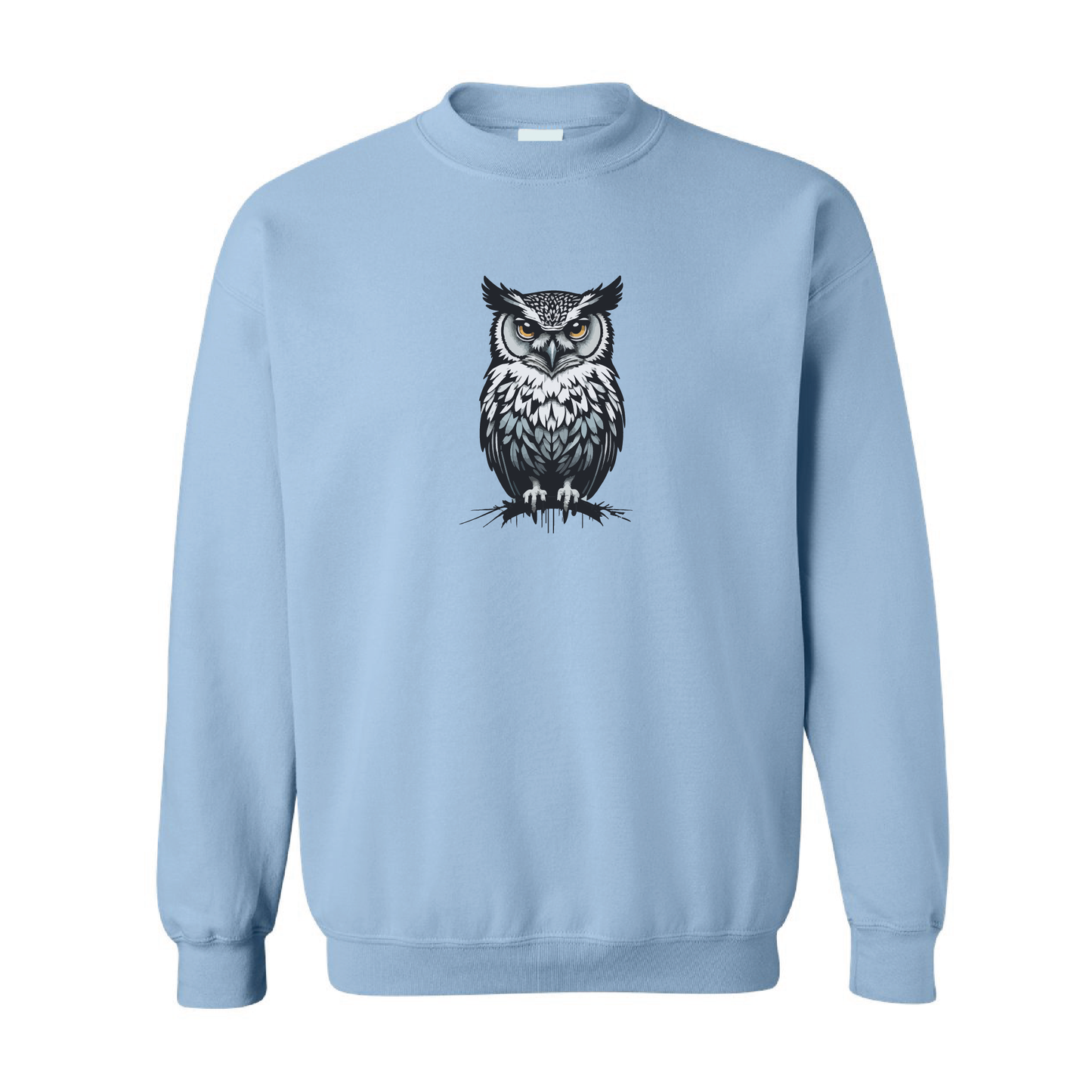 Owl Illustration Graphic Crewneck Sweatshirt | 20 Colors