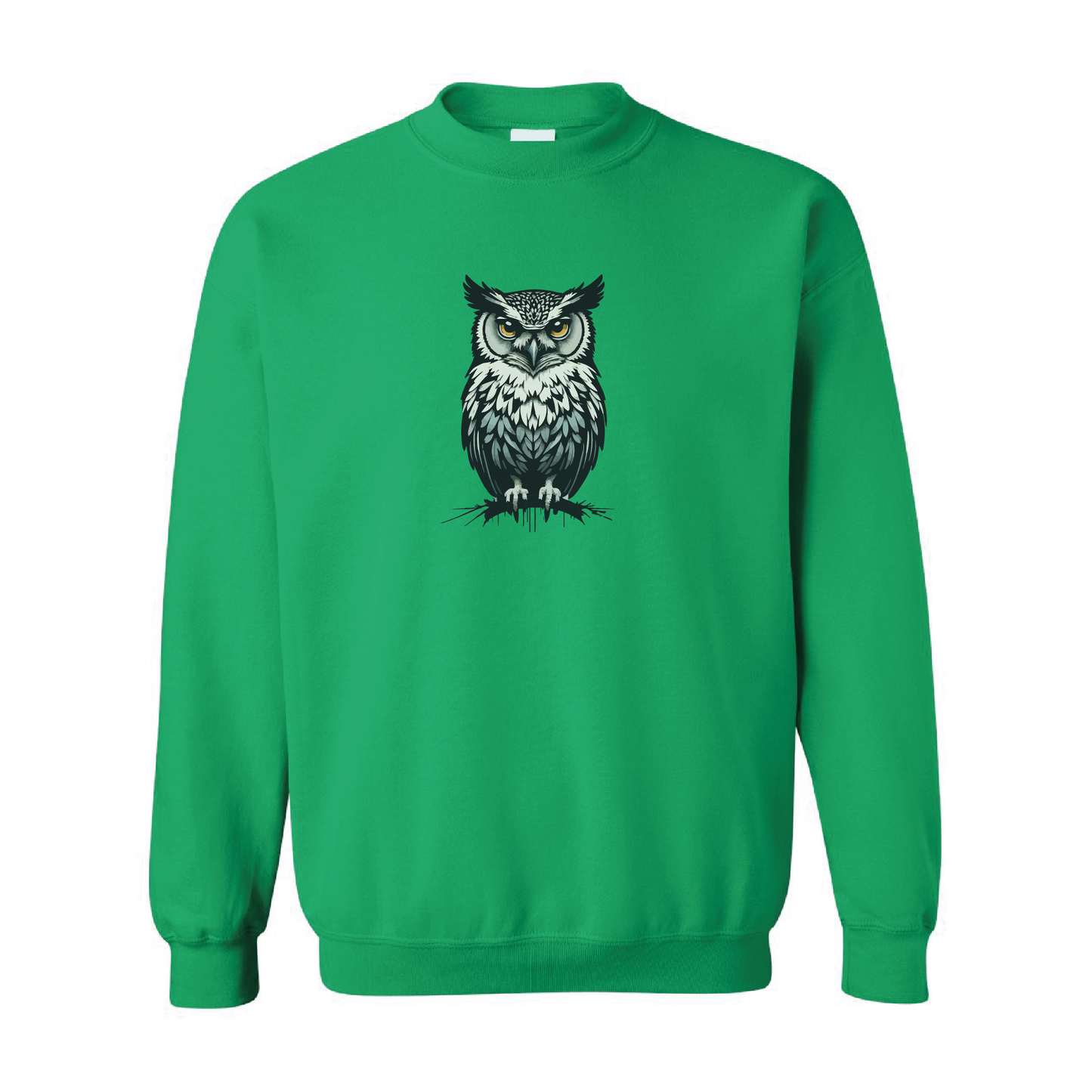 Owl Illustration Graphic Crewneck Sweatshirt | 20 Colors