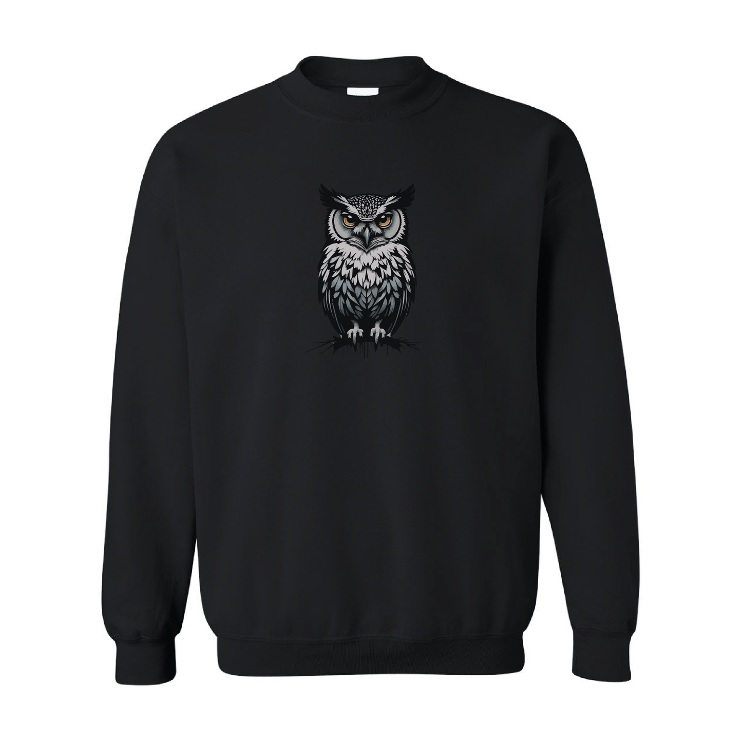 Owl Illustration Graphic Crewneck Sweatshirt | 20 Colors