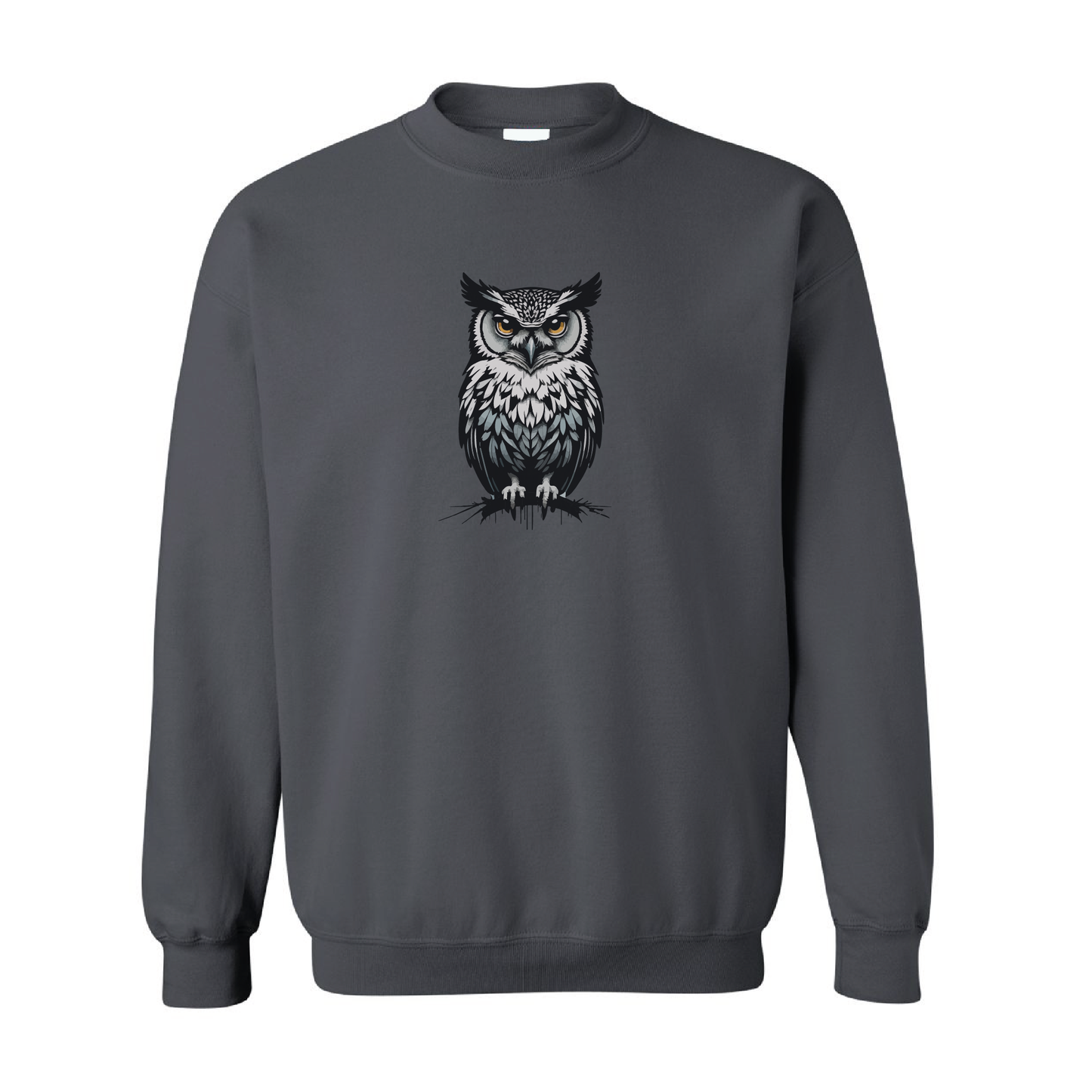 Owl Illustration Graphic Crewneck Sweatshirt | 20 Colors