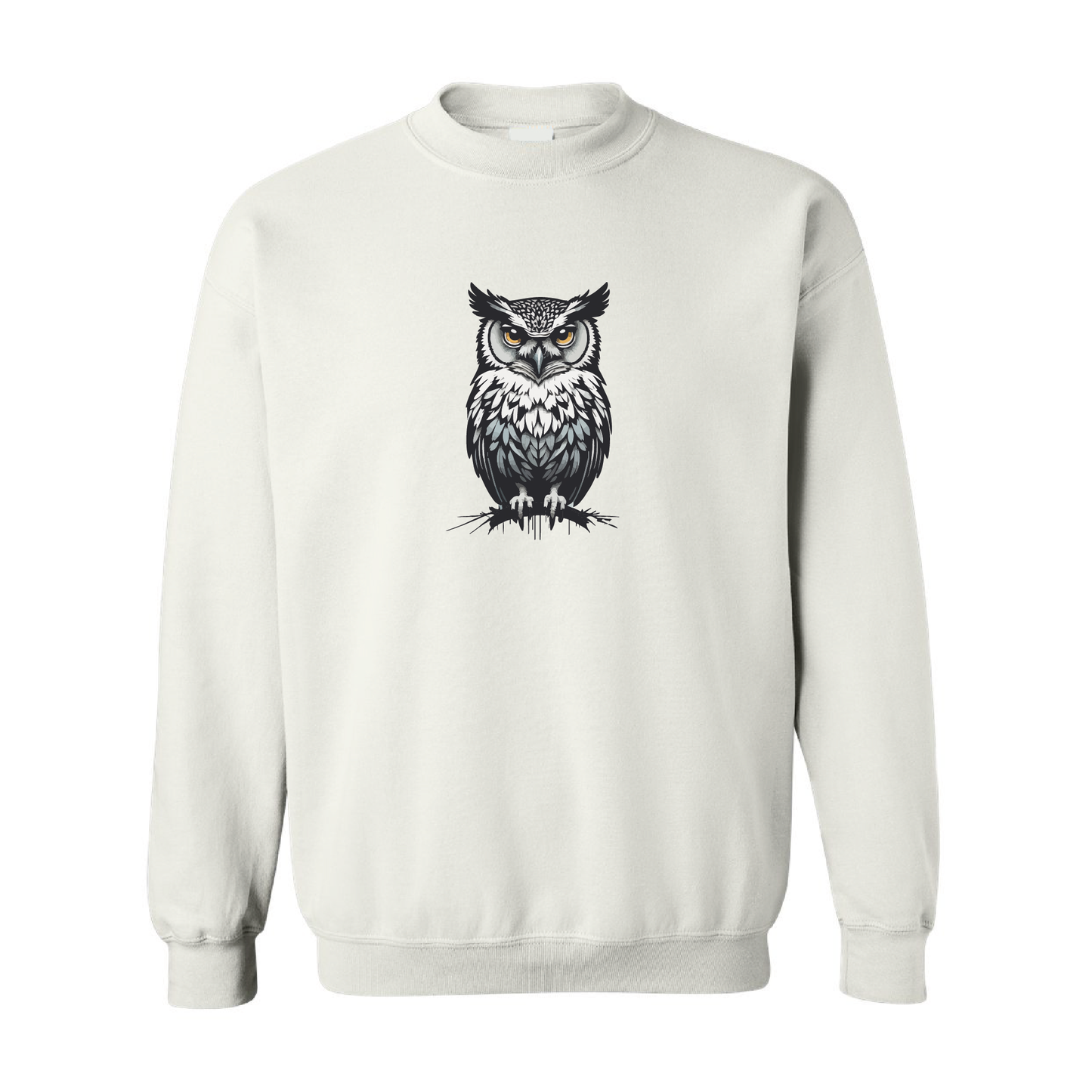 Owl Illustration Graphic Crewneck Sweatshirt | 20 Colors