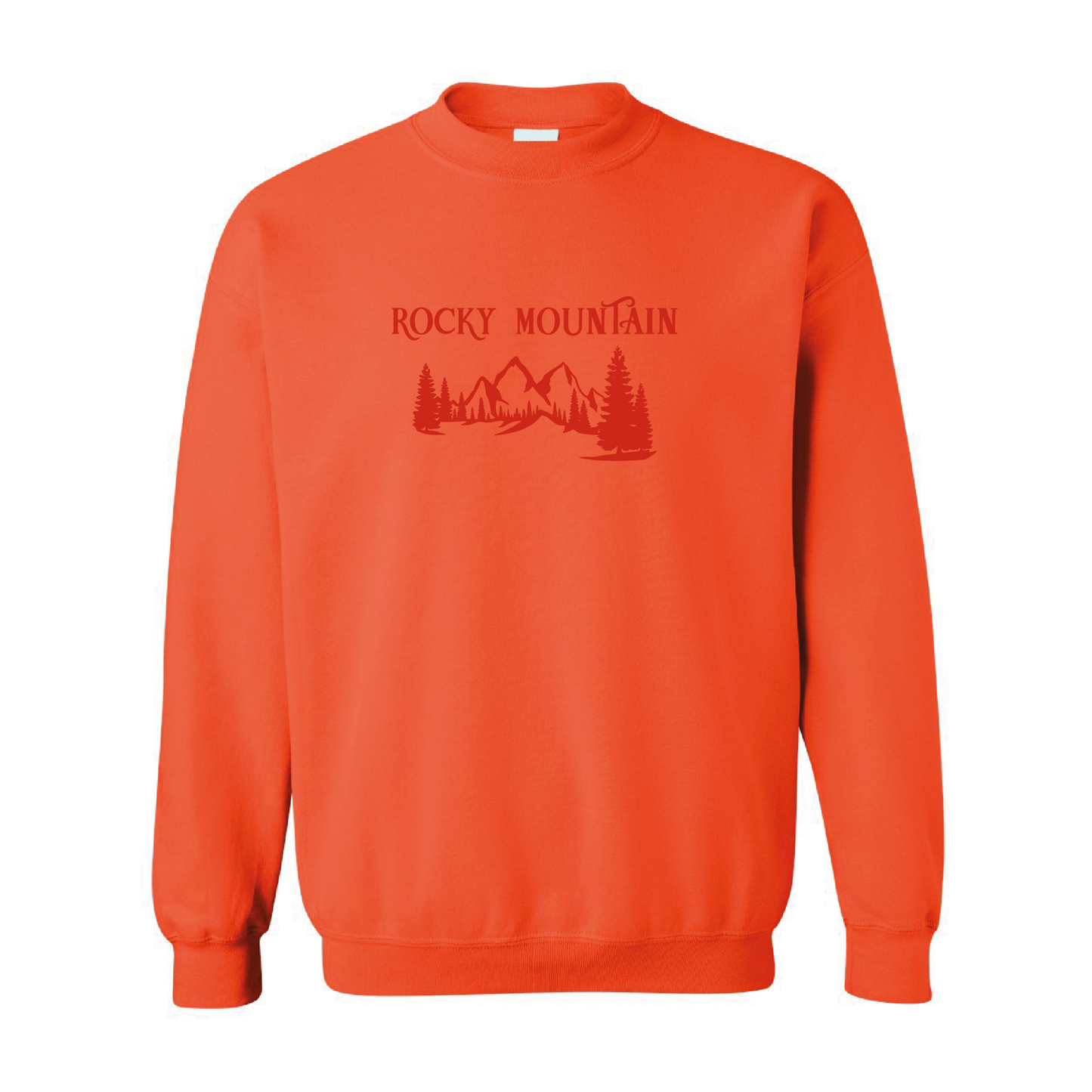 Rocky Mountains Graphic | Tone-On-Tone Crewneck Sweatshirt | 20 Colors