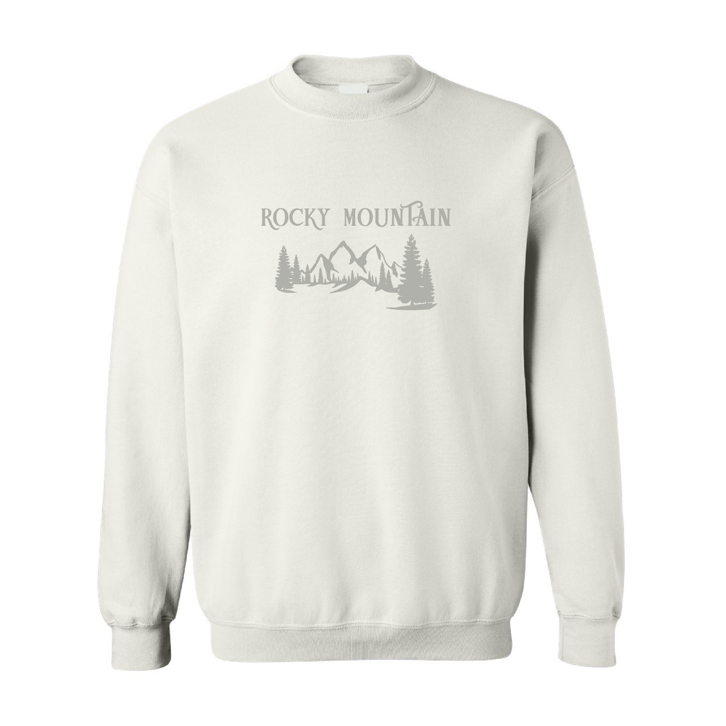 Rocky Mountains Graphic | Tone-On-Tone Crewneck Sweatshirt | 20 Colors