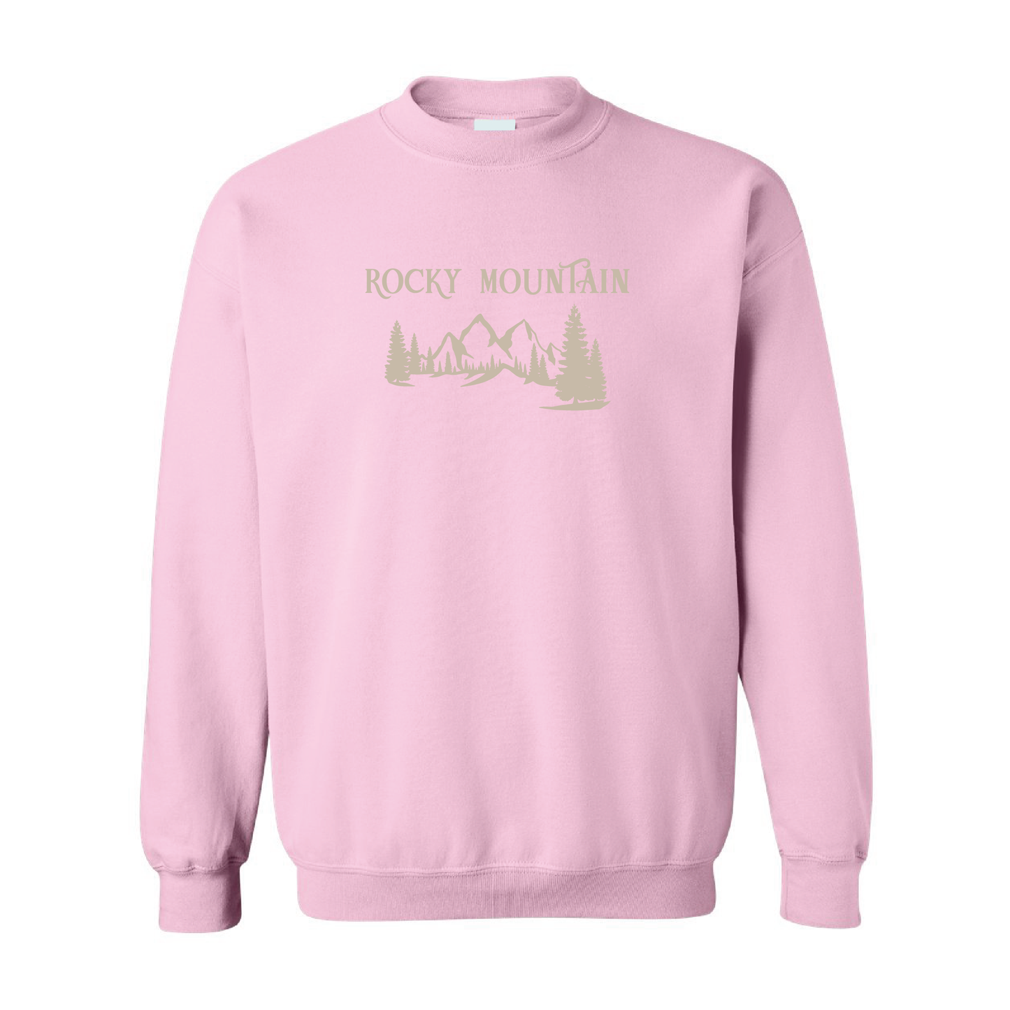 Sandy Rocky Mountains Graphic Crewneck Sweatshirt | 20 Colors