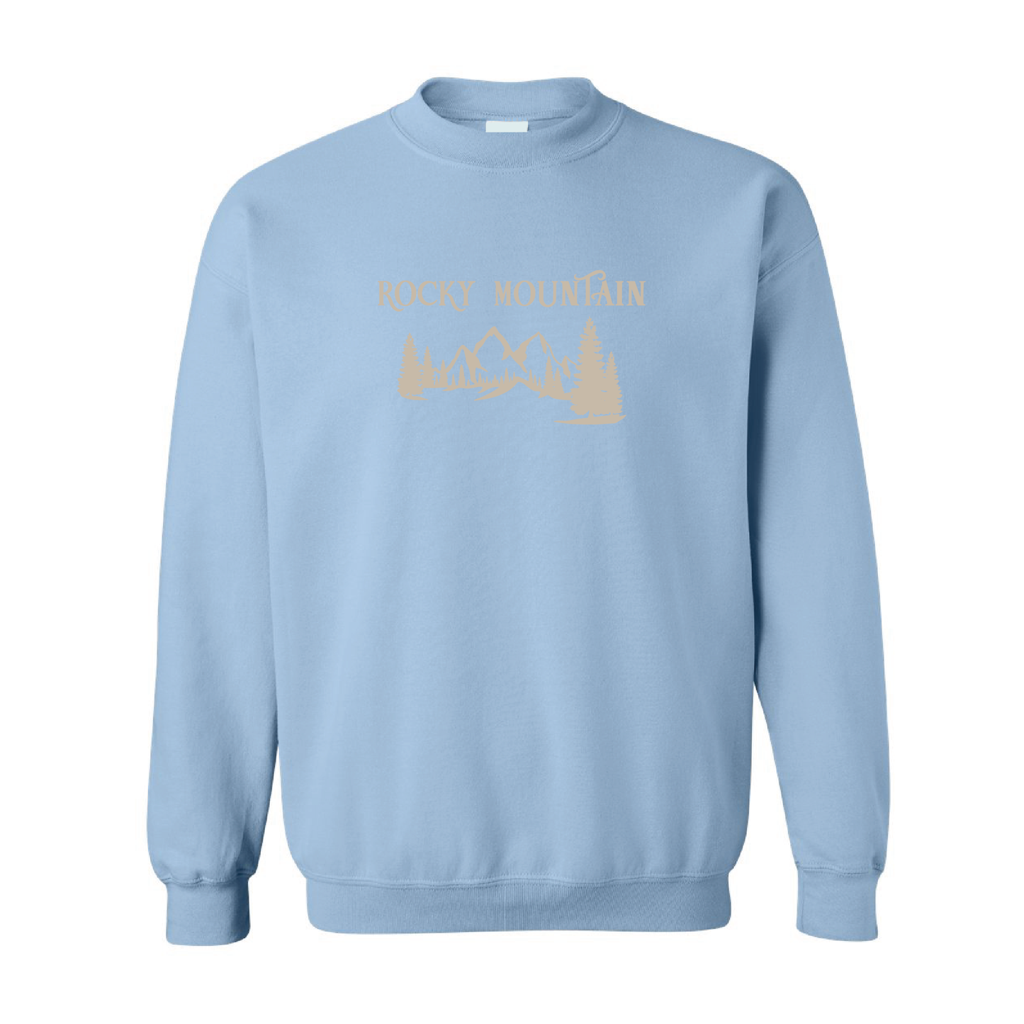 Sandy Rocky Mountains Graphic Crewneck Sweatshirt | 20 Colors