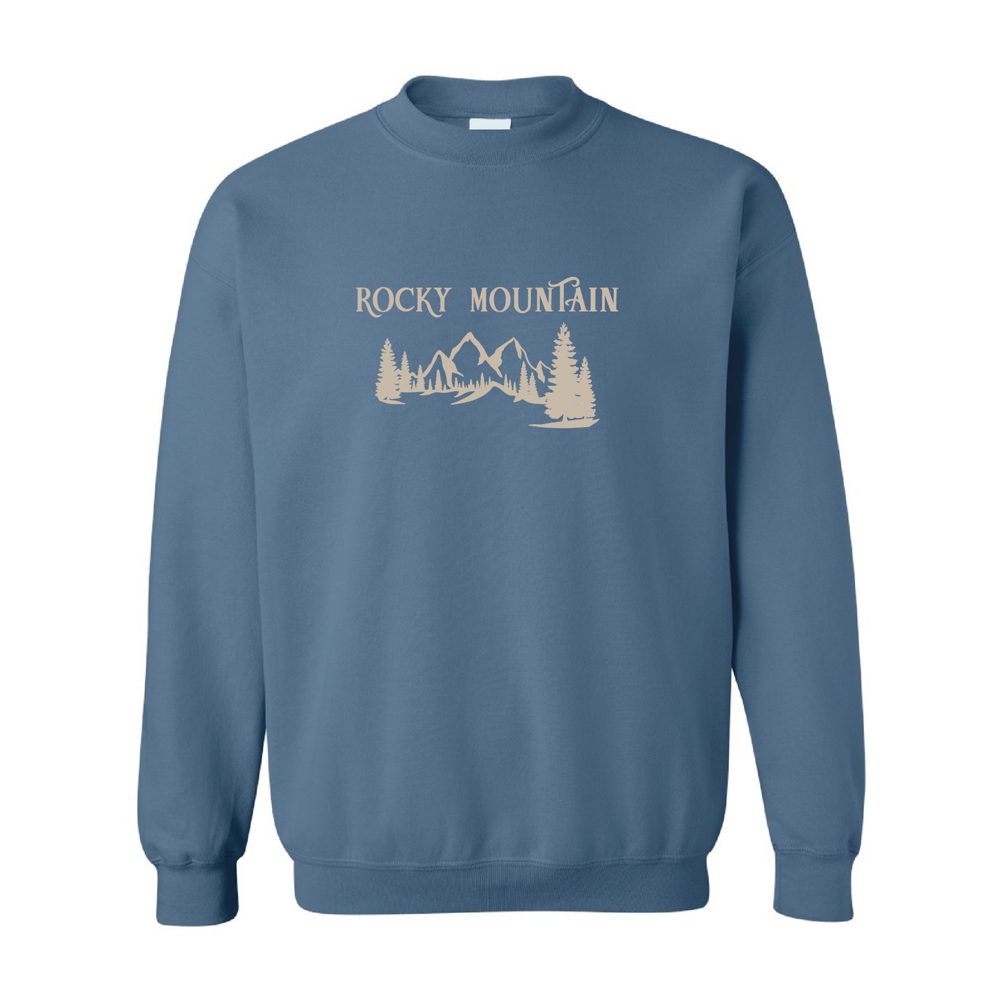 Sandy Rocky Mountains Graphic Crewneck Sweatshirt | 20 Colors