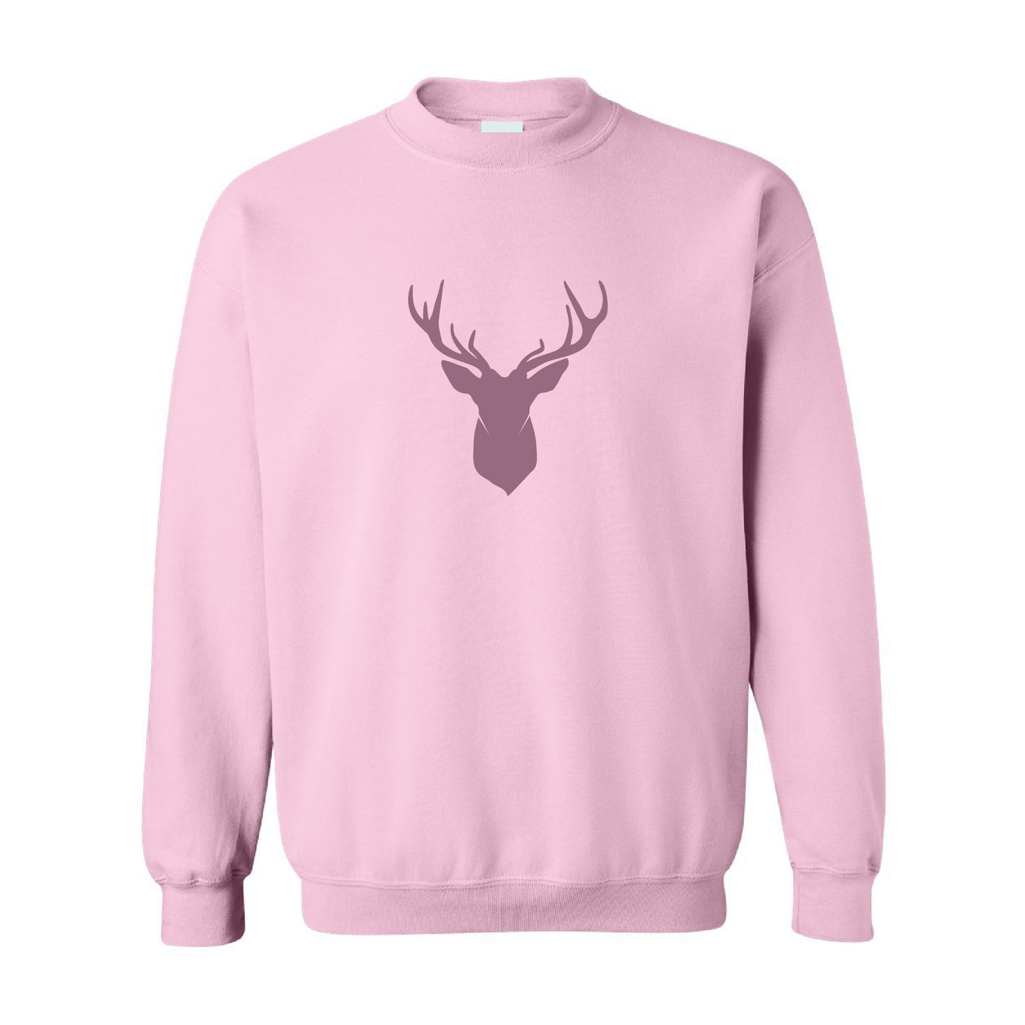 Minimal Canada Deer Graphic | Tone-On-Tone Crewneck Sweatshirt | 20 Colors