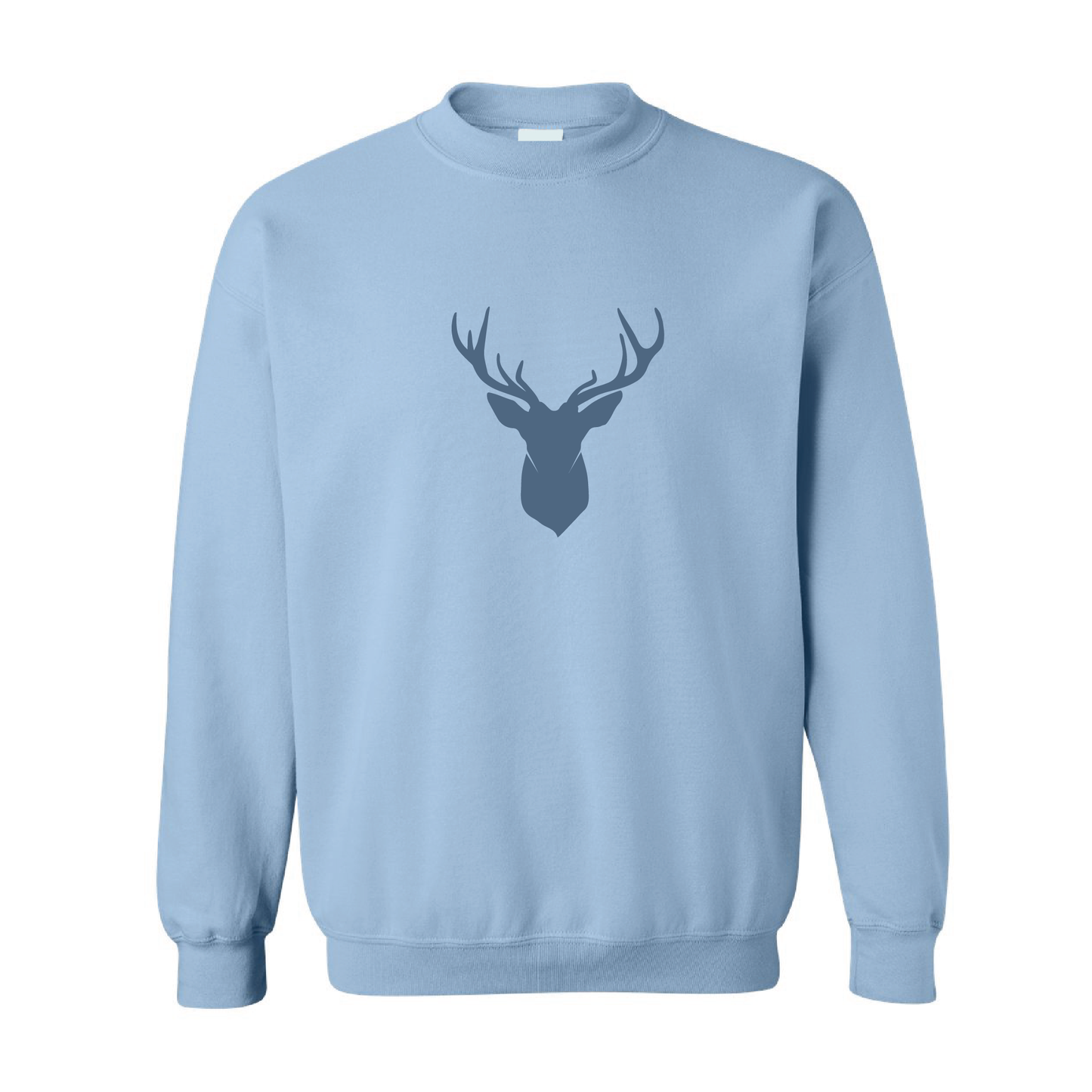 Minimal Canada Deer Graphic | Tone-On-Tone Crewneck Sweatshirt | 20 Colors