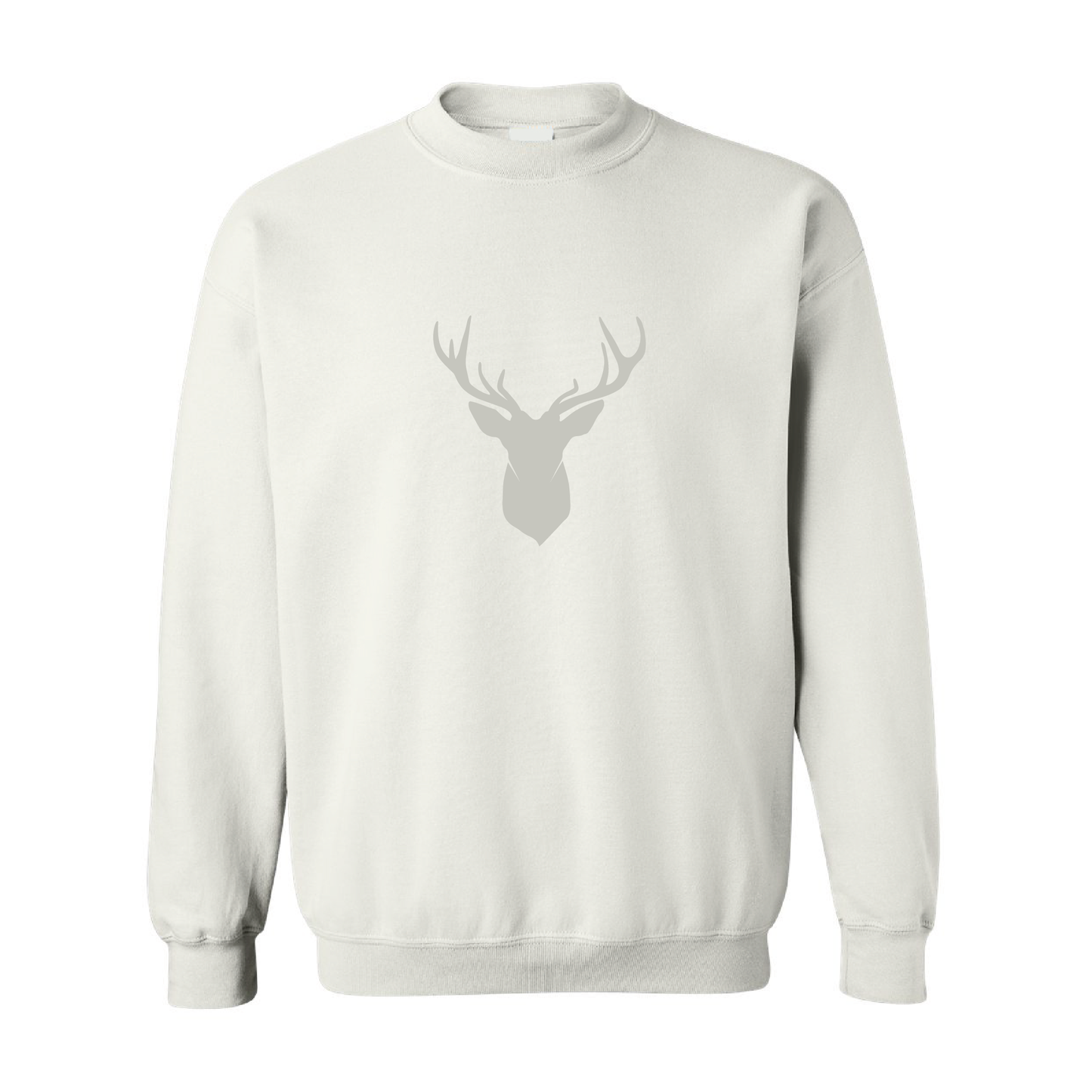 Minimal Canada Deer Graphic | Tone-On-Tone Crewneck Sweatshirt | 20 Colors