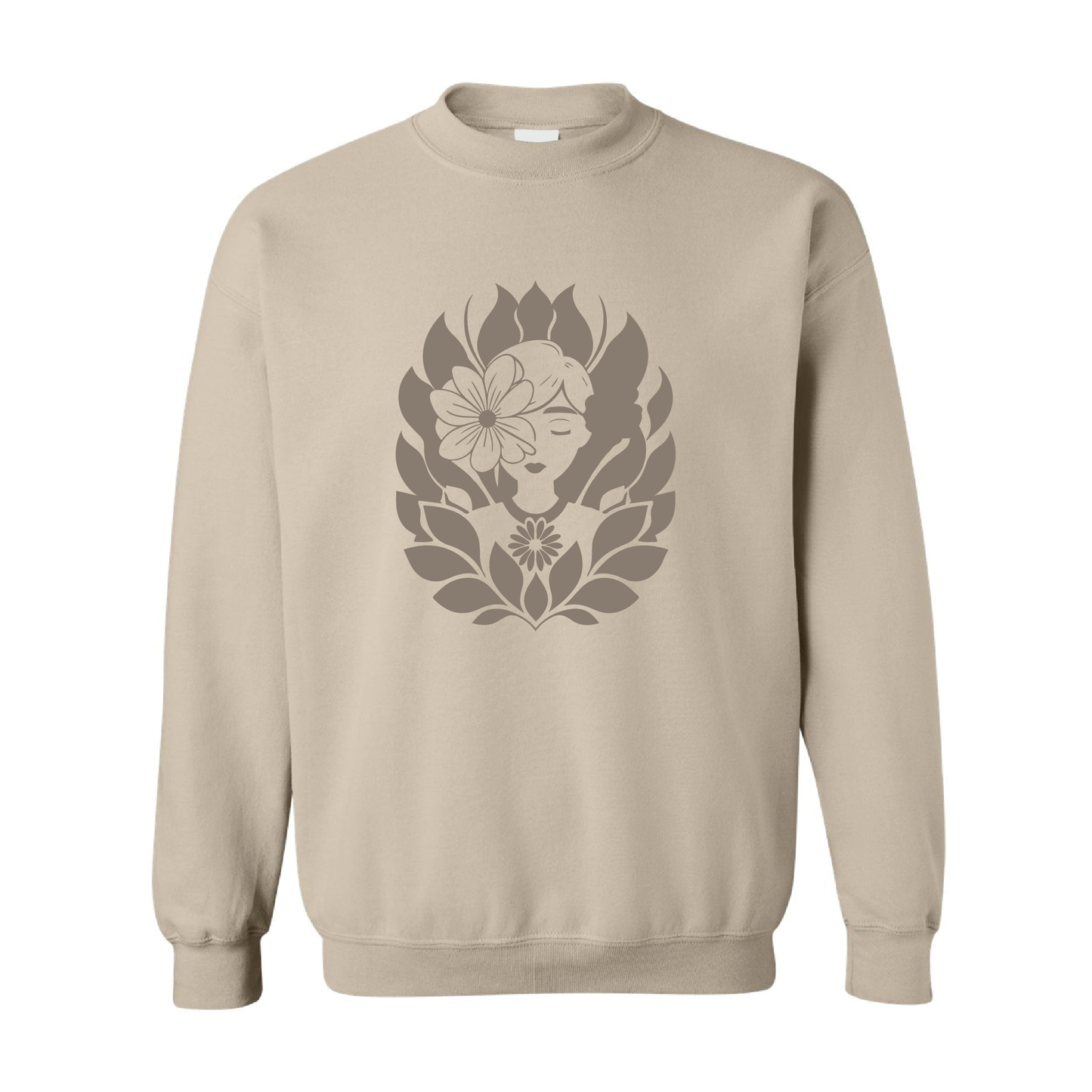 Floral Spirit Graphic | Tone-On-Tone Crewneck Sweatshirt | 20 Colors