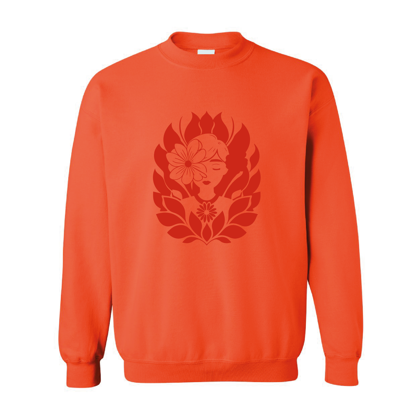 Floral Spirit Graphic | Tone-On-Tone Crewneck Sweatshirt | 20 Colors