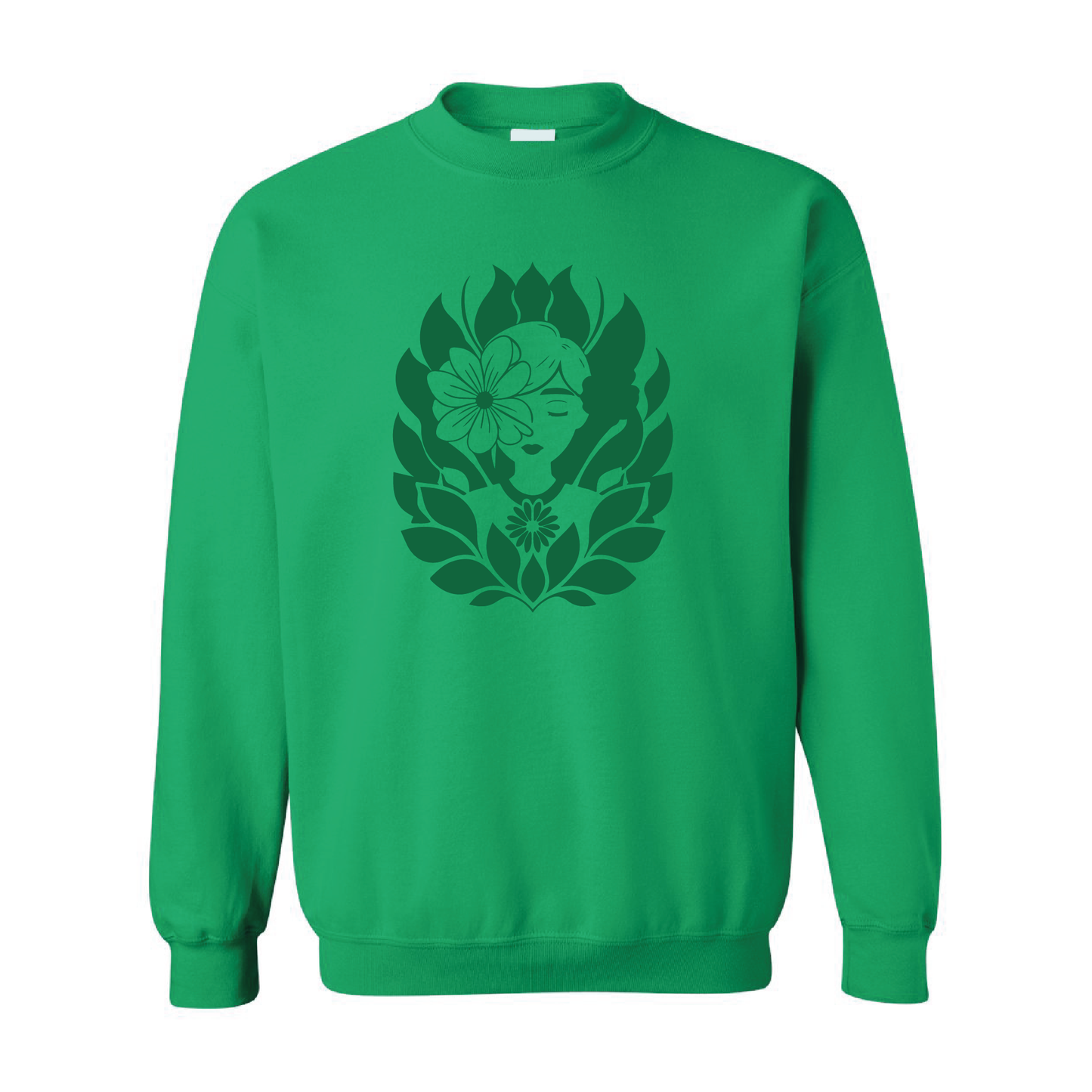 Floral Spirit Graphic | Tone-On-Tone Crewneck Sweatshirt | 20 Colors