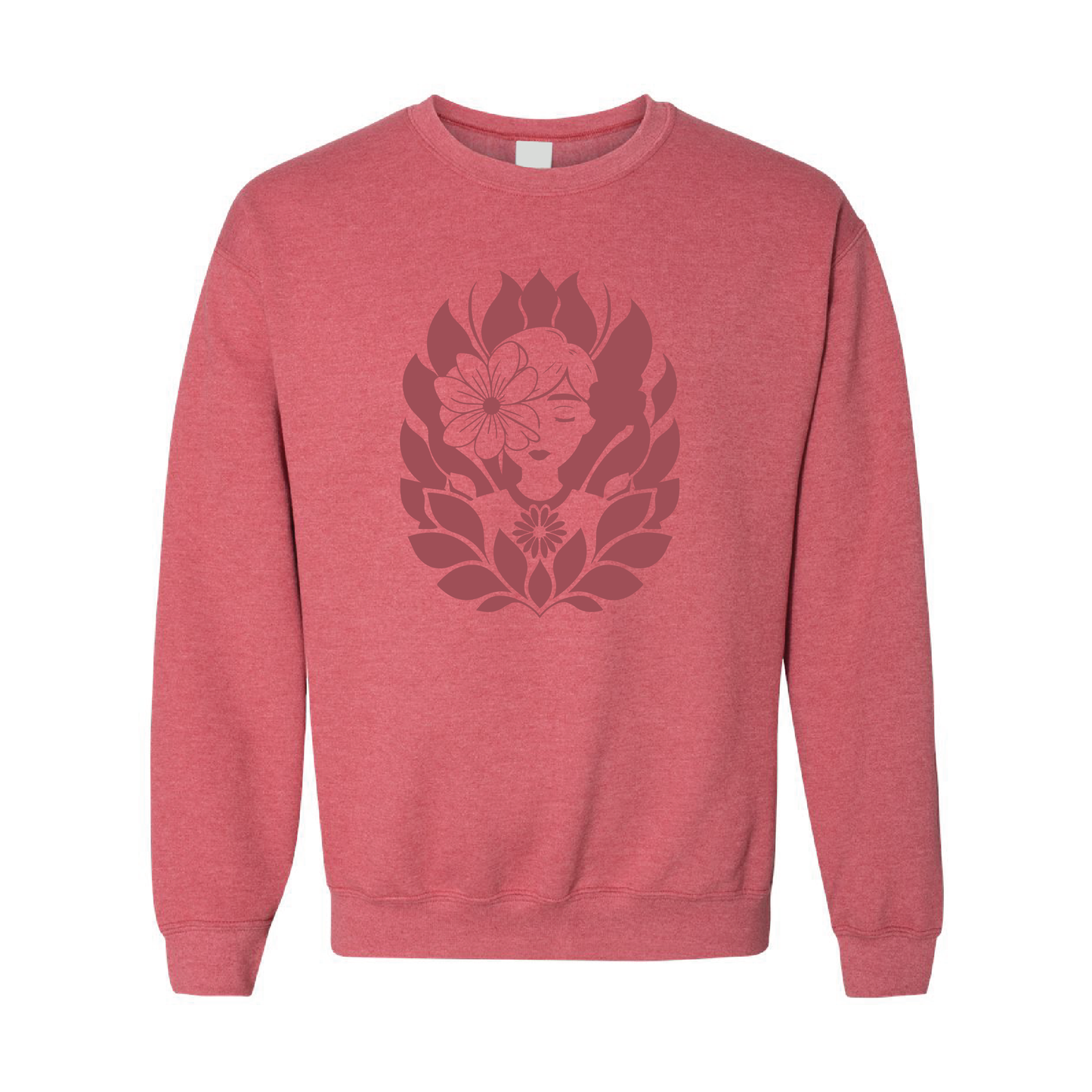 Floral Spirit Graphic | Tone-On-Tone Crewneck Sweatshirt | 20 Colors