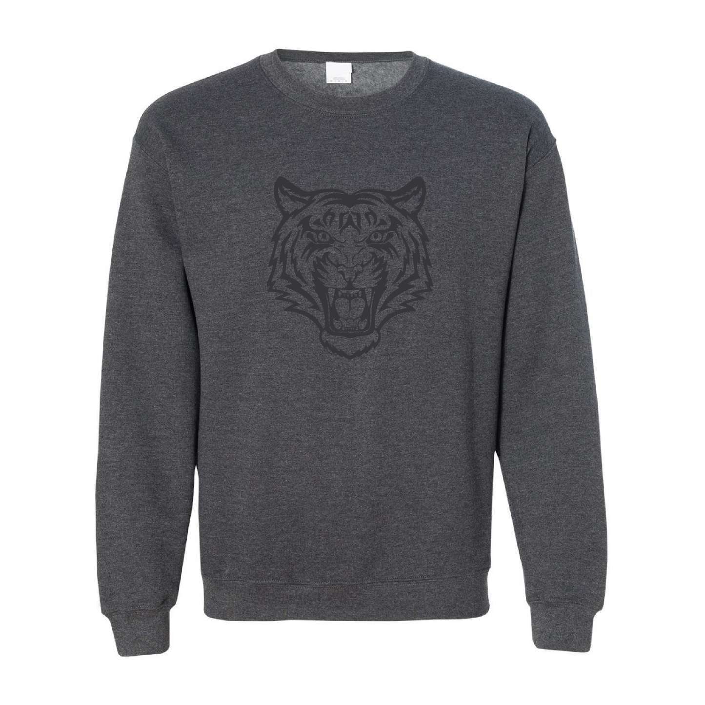 Tiger Graphic | Tone-On-Tone Crewneck Sweatshirt | 20 Colors