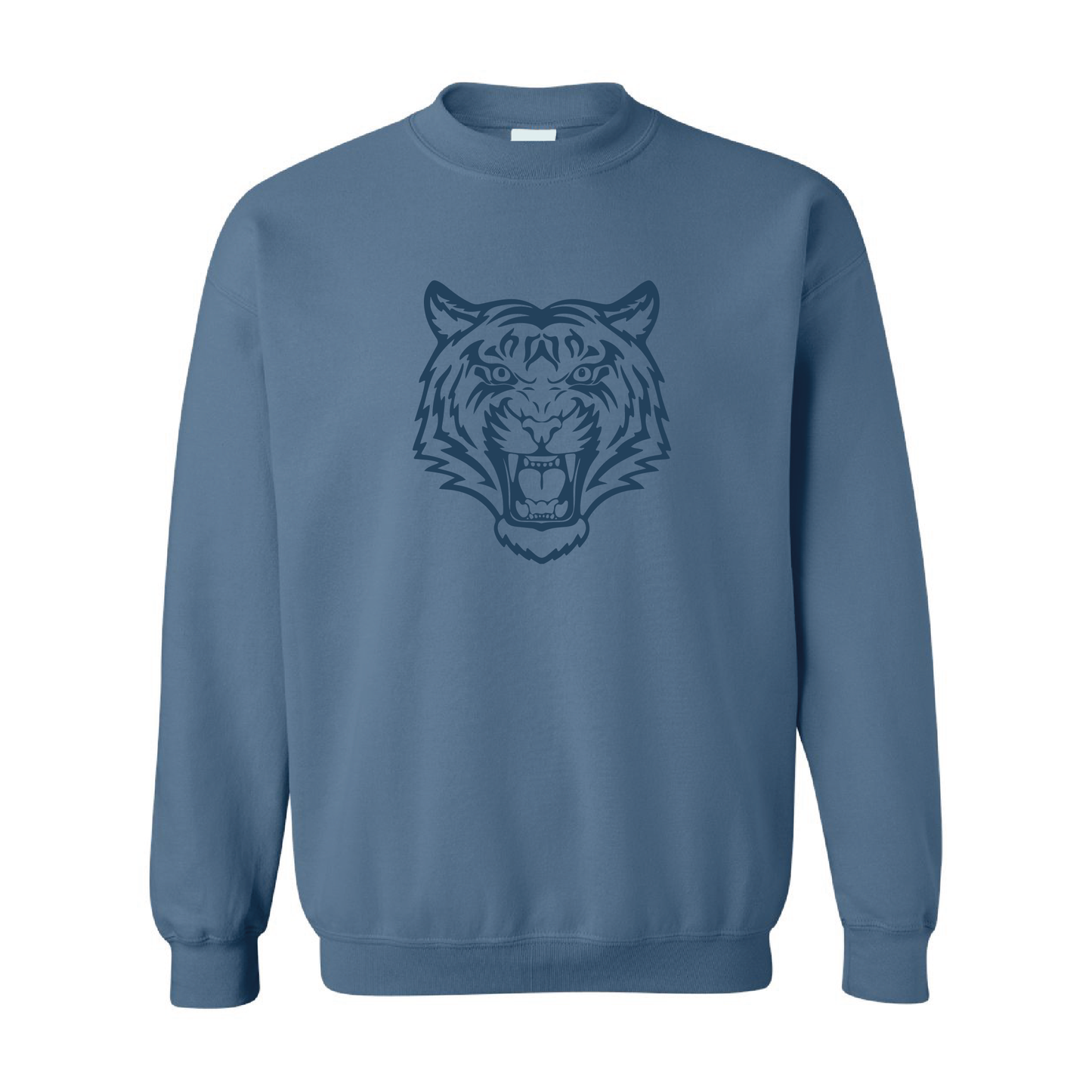 Tiger Graphic | Tone-On-Tone Crewneck Sweatshirt | 20 Colors