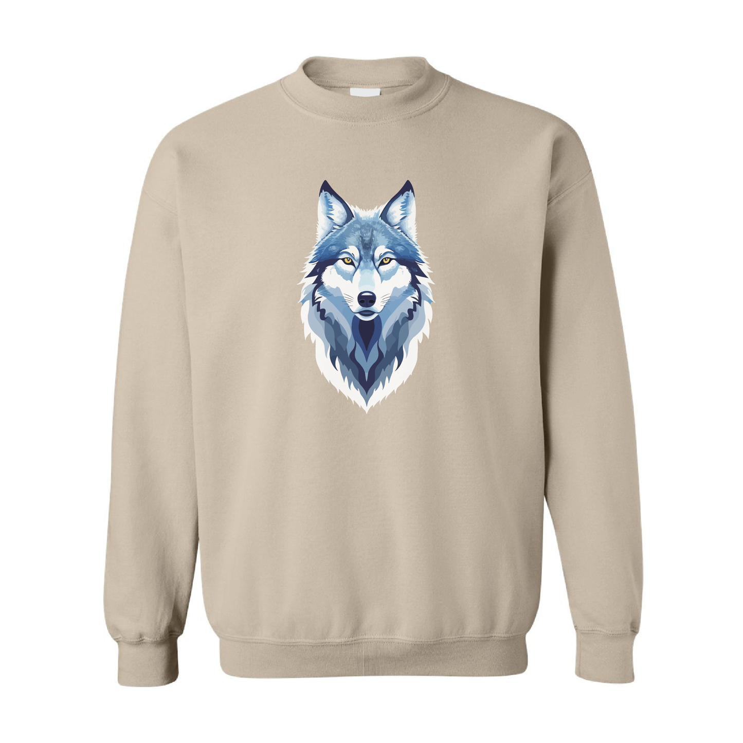 North Wolf Illustration Graphic Crewneck Sweatshirt | 20 Colors