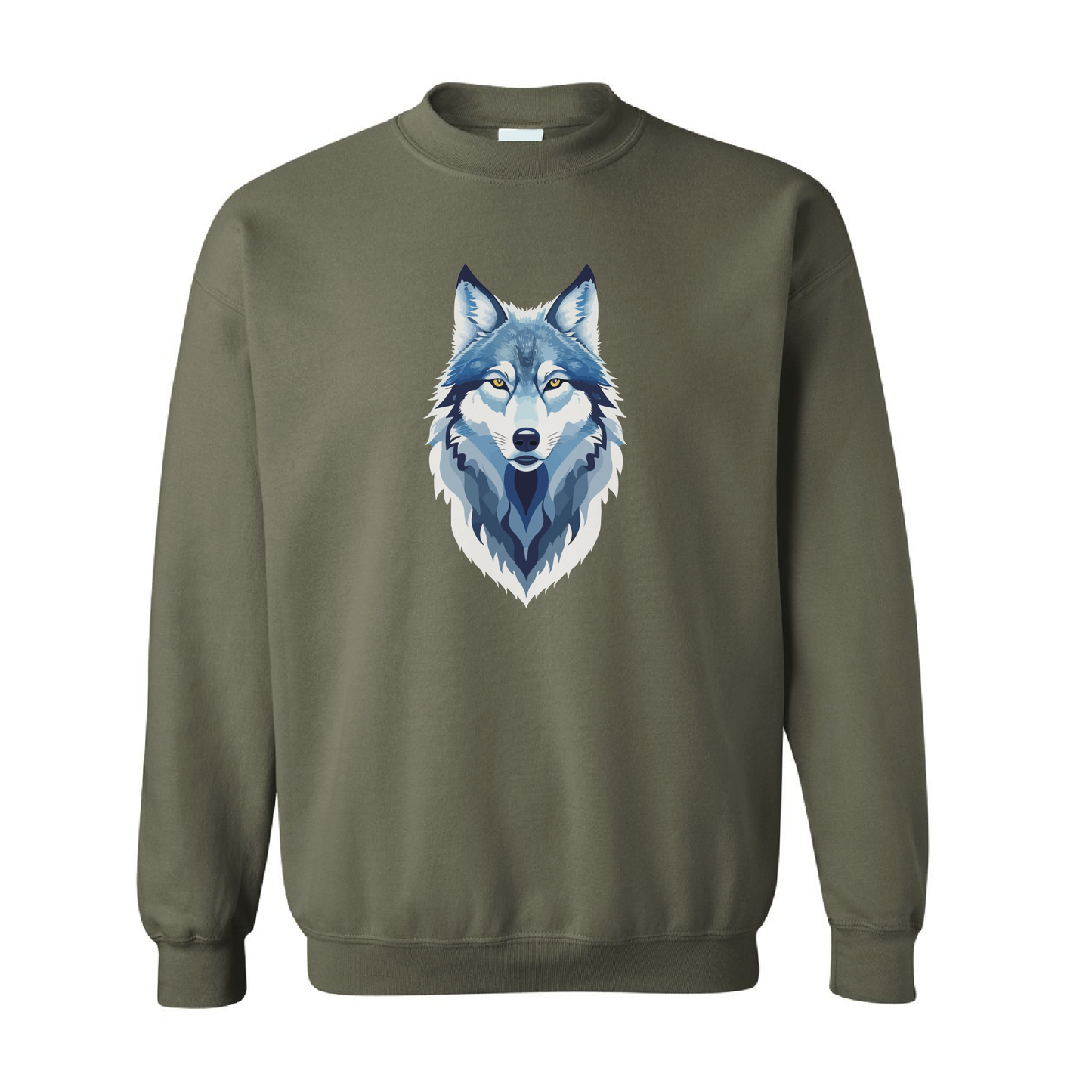 North Wolf Illustration Graphic Crewneck Sweatshirt | 20 Colors