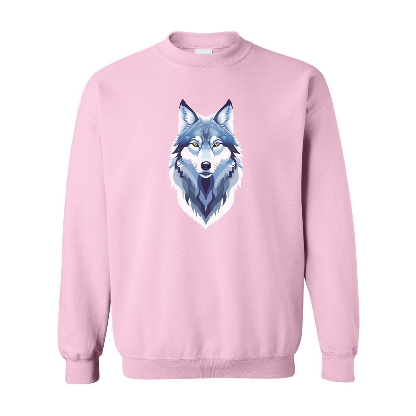 North Wolf Illustration Graphic Crewneck Sweatshirt | 20 Colors