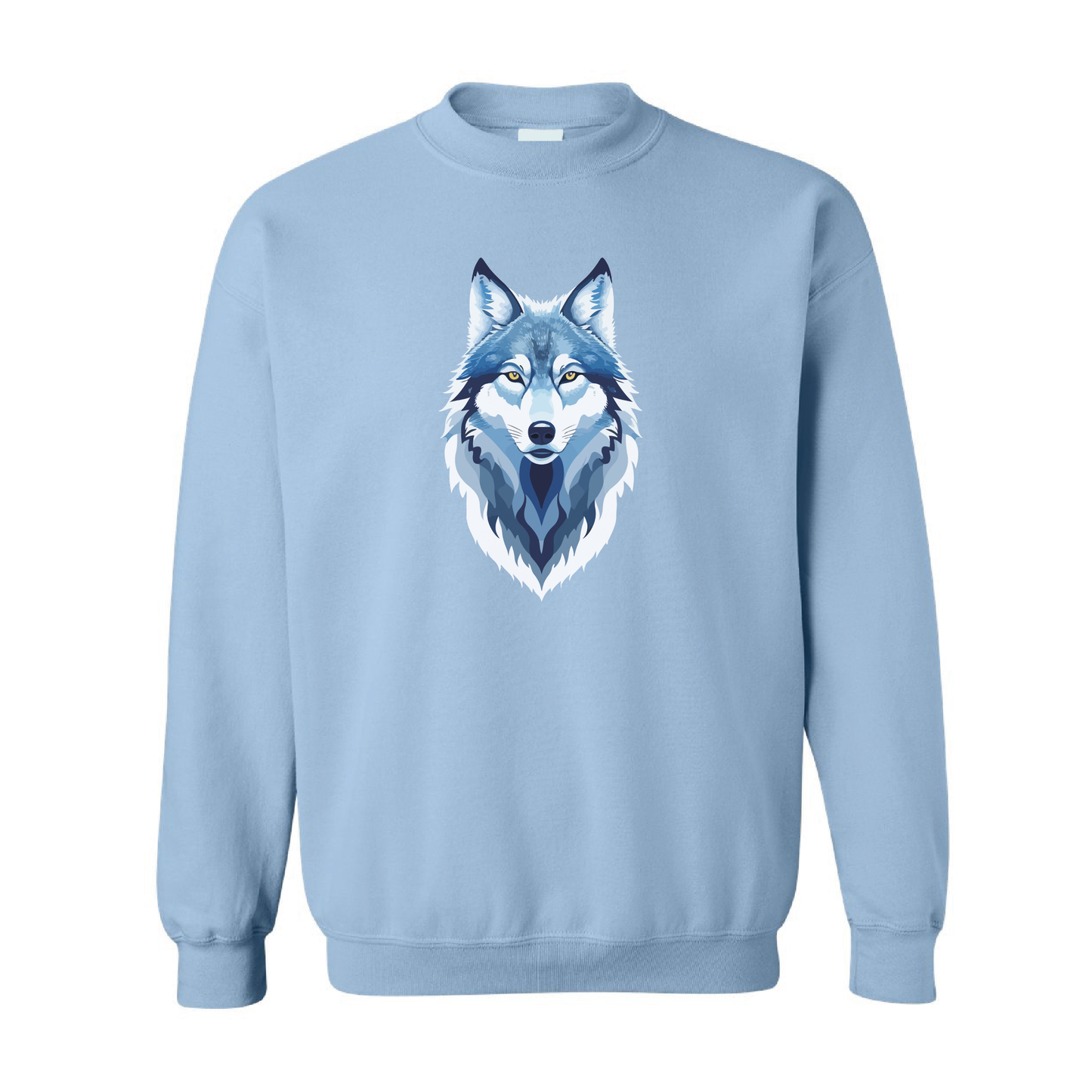 North Wolf Illustration Graphic Crewneck Sweatshirt | 20 Colors