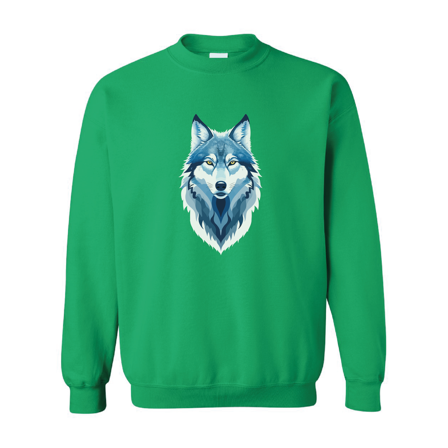 North Wolf Illustration Graphic Crewneck Sweatshirt | 20 Colors