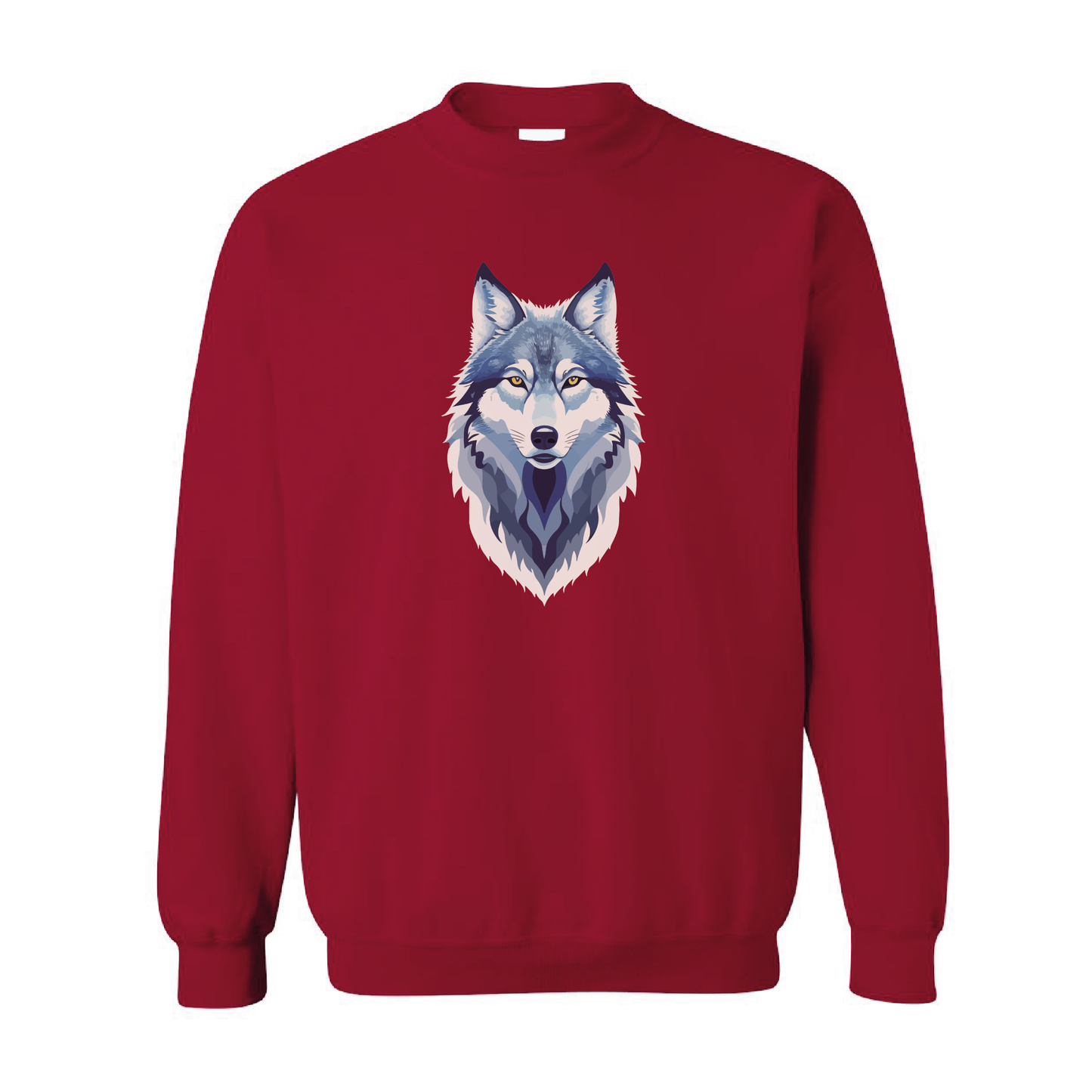 North Wolf Illustration Graphic Crewneck Sweatshirt | 20 Colors