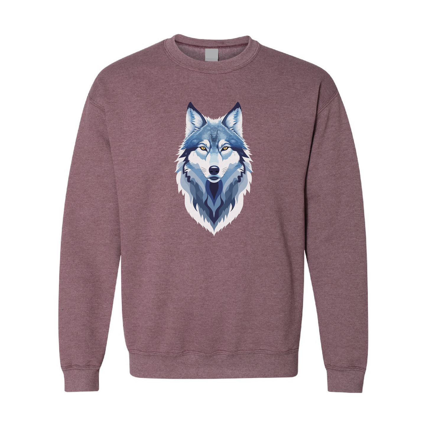 North Wolf Illustration Graphic Crewneck Sweatshirt | 20 Colors