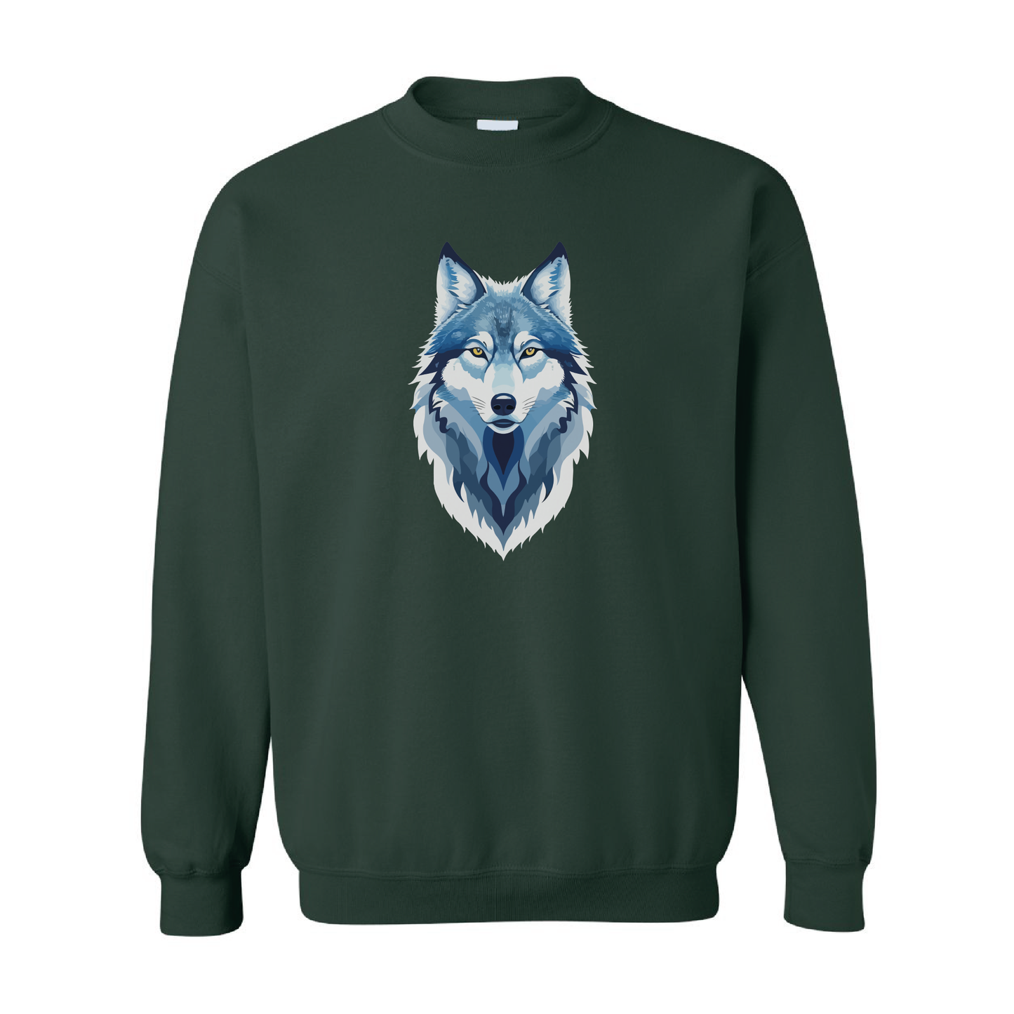 North Wolf Illustration Graphic Crewneck Sweatshirt | 20 Colors