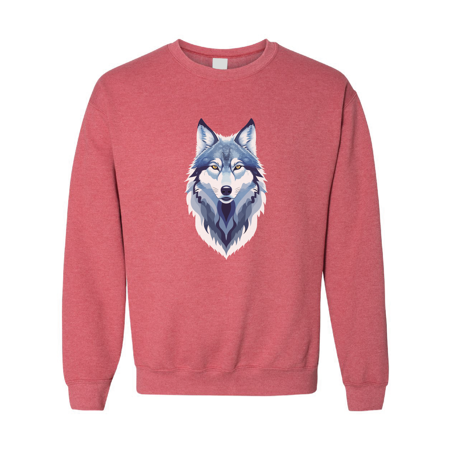 North Wolf Illustration Graphic Crewneck Sweatshirt | 20 Colors