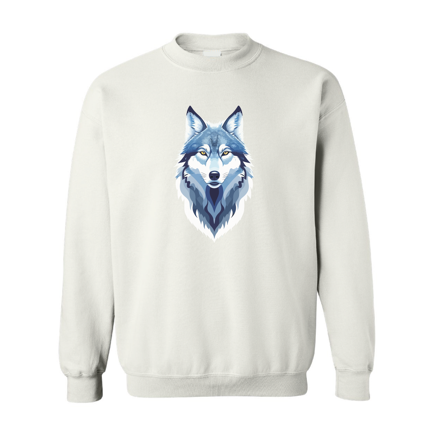 North Wolf Illustration Graphic Crewneck Sweatshirt | 20 Colors